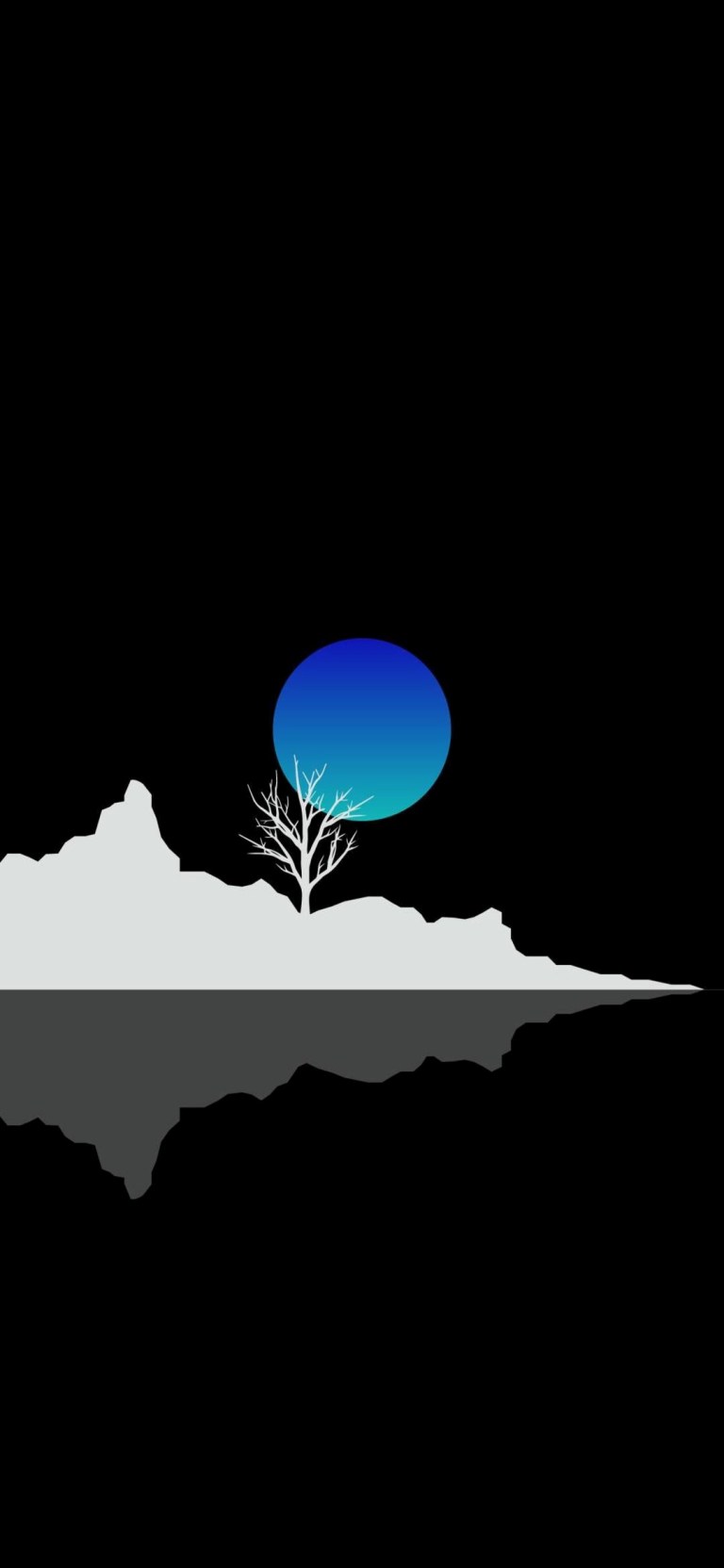 Blue Planet Night Sky OLED iPhone 4K Wallpaper Download