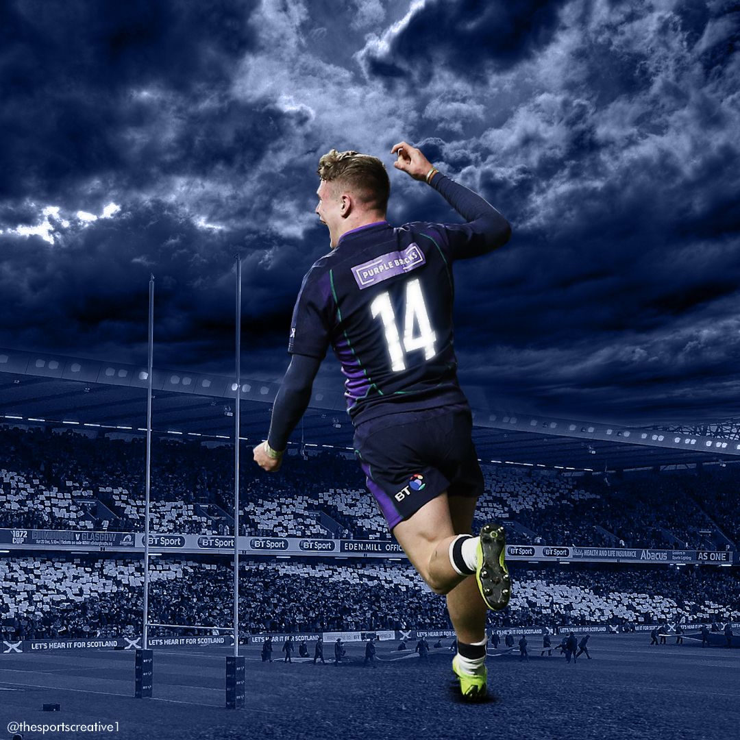 Darcy Graham of Scotland rugby. Scotland rugby, Rugby, Sports graphics
