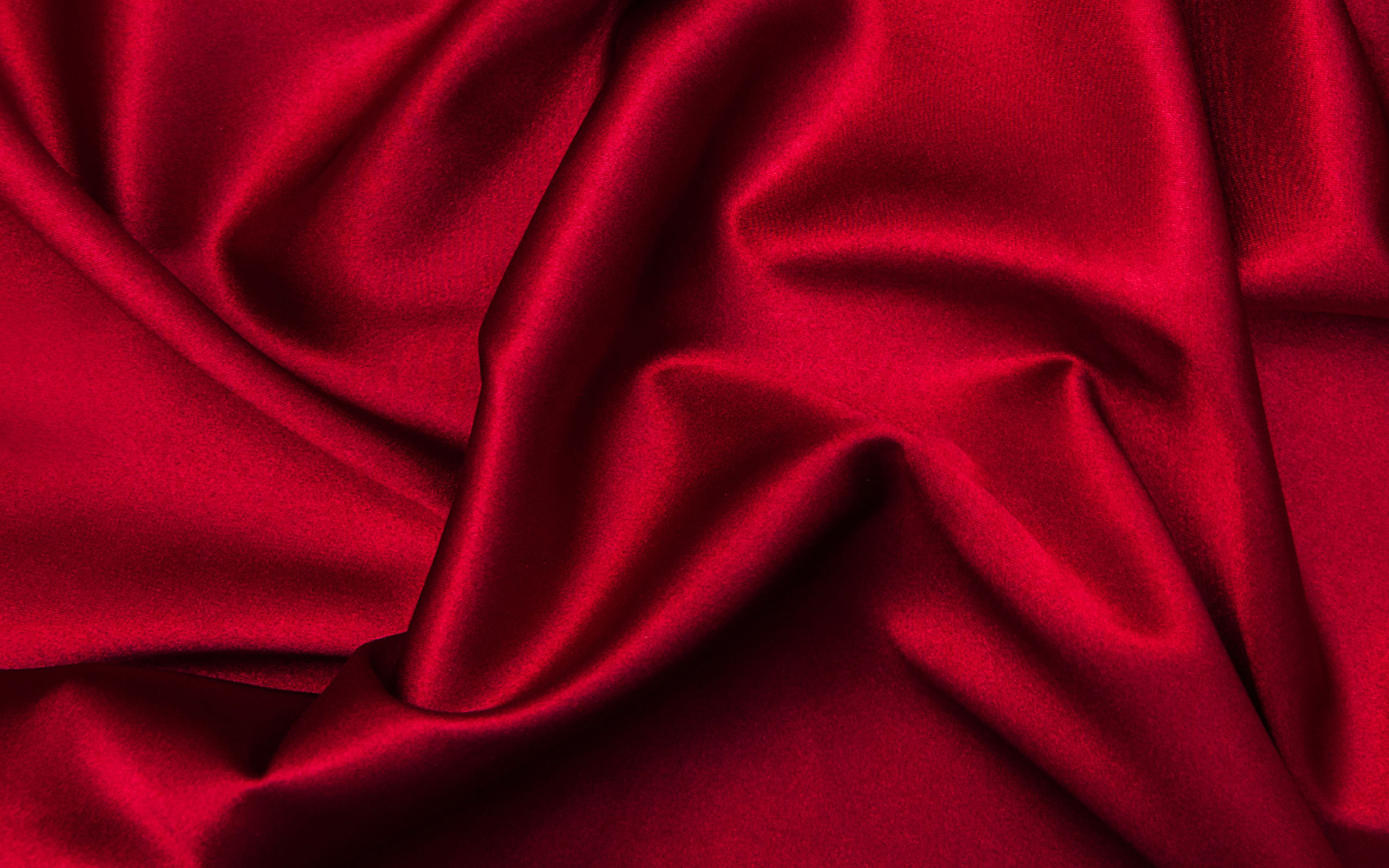Download wallpaper ed silk texture, waves silk texture, red fabric texture, fabric red background for desktop with resolution 2560x1600. High Quality HD picture wallpaper