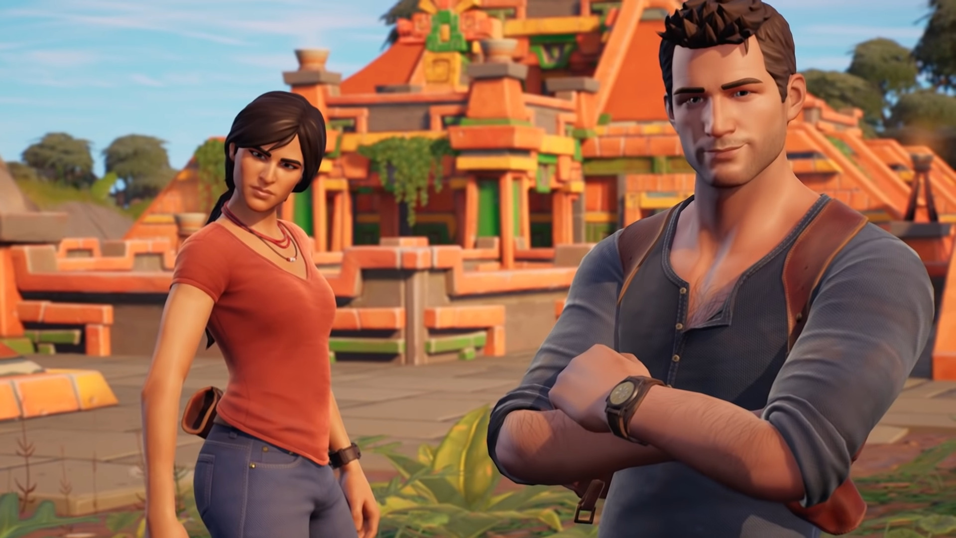 Uncharted's Nathan Drake and Chloe Frazer Come to Fortnite for Some Treasure Hunting
