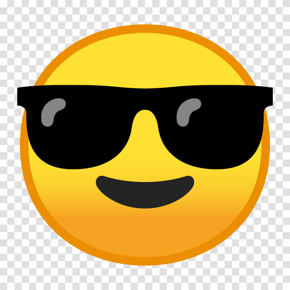 Smiling Face With Sunglasses Icon Goggle Emoji, Label, Sticker, Helmet Transparent Png