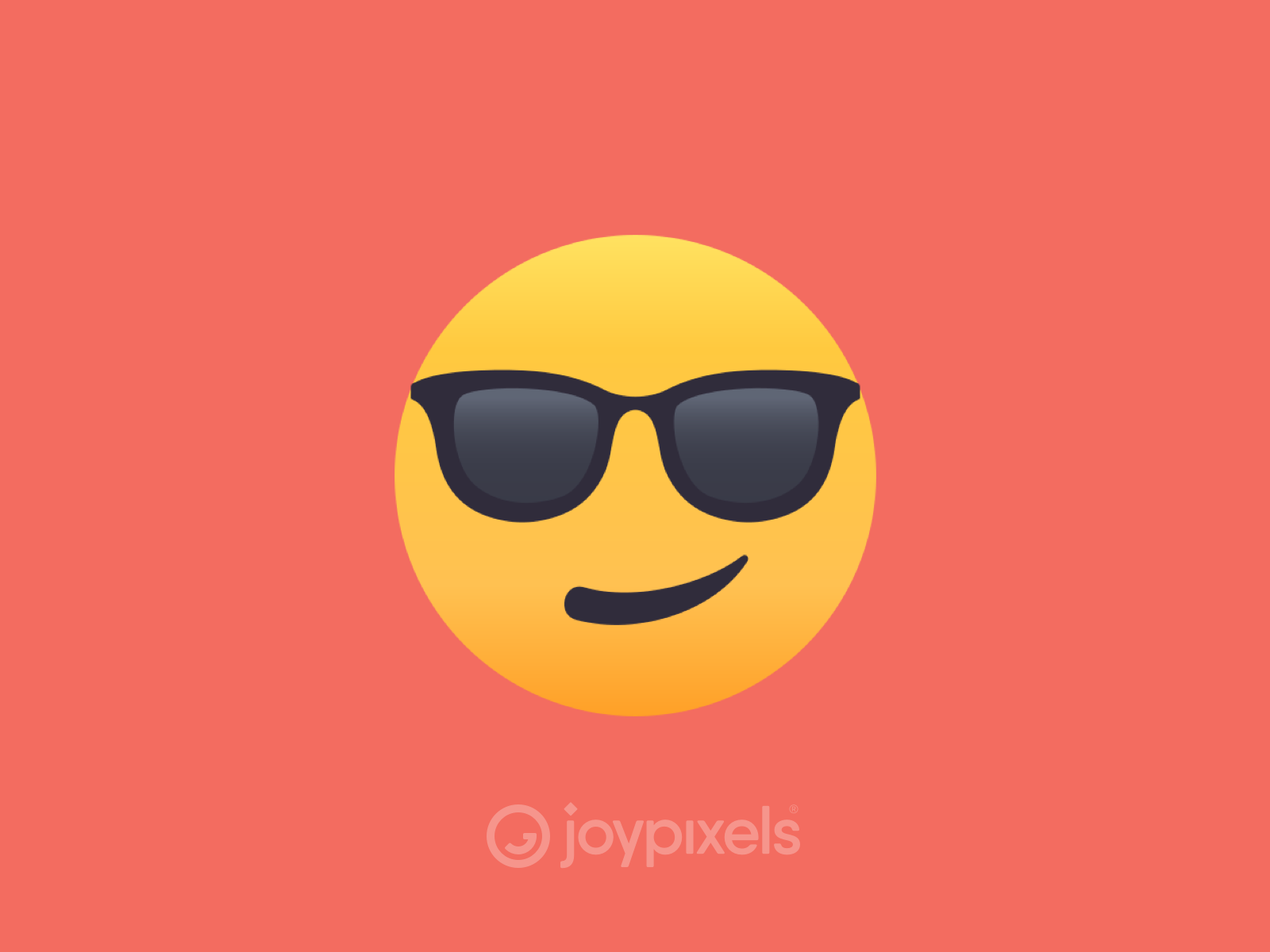 JoyPixels Face with Sunglasses Emoji. Emoji, Sunglasses, Face