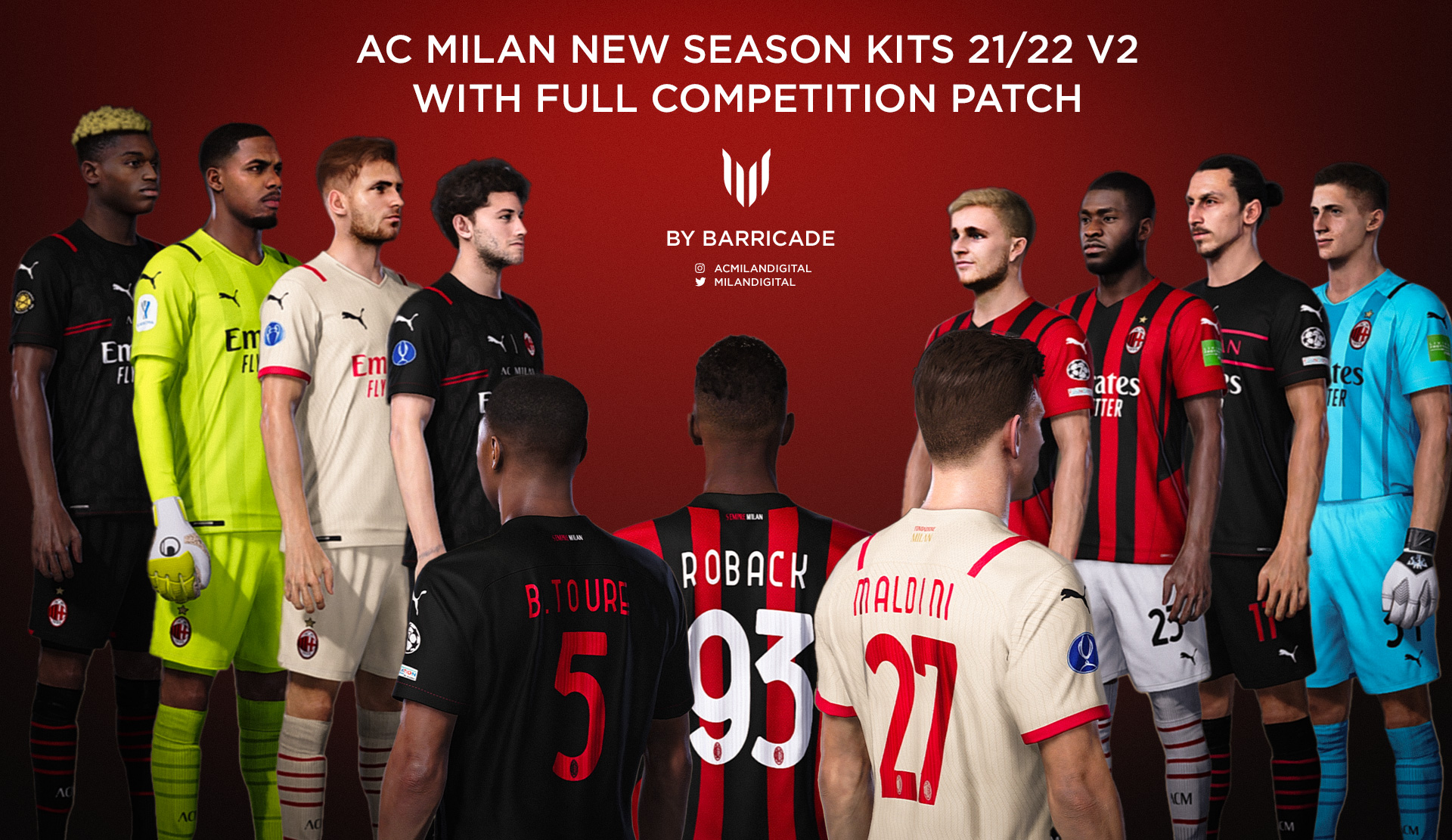 PES 2021 AC Milan Official Kits Season 2021 2022