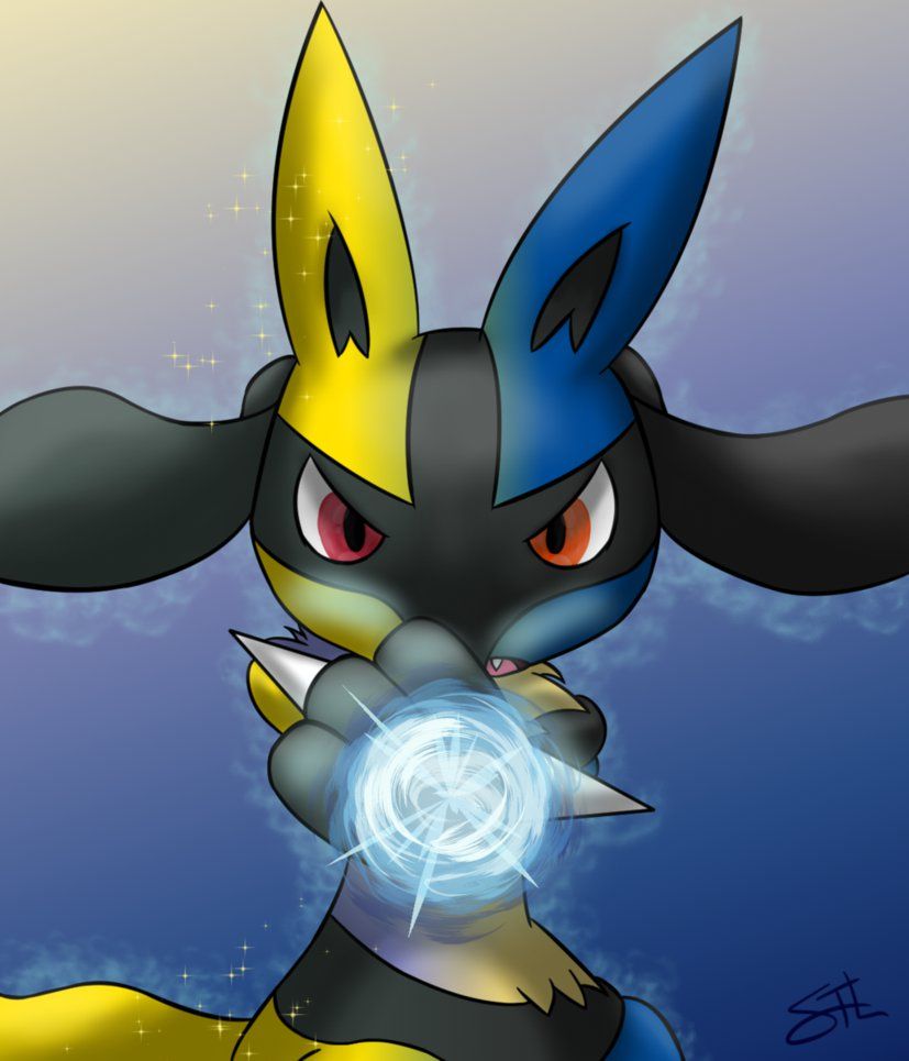 Lucario and Shiny Riolu  Pokemon drawings, Pokemon art, Pokemon