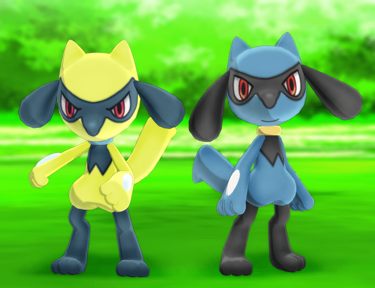 Shiny Riolu - Shiny Riolu And Lucario - Free Transparent PNG Clipart Images  Download