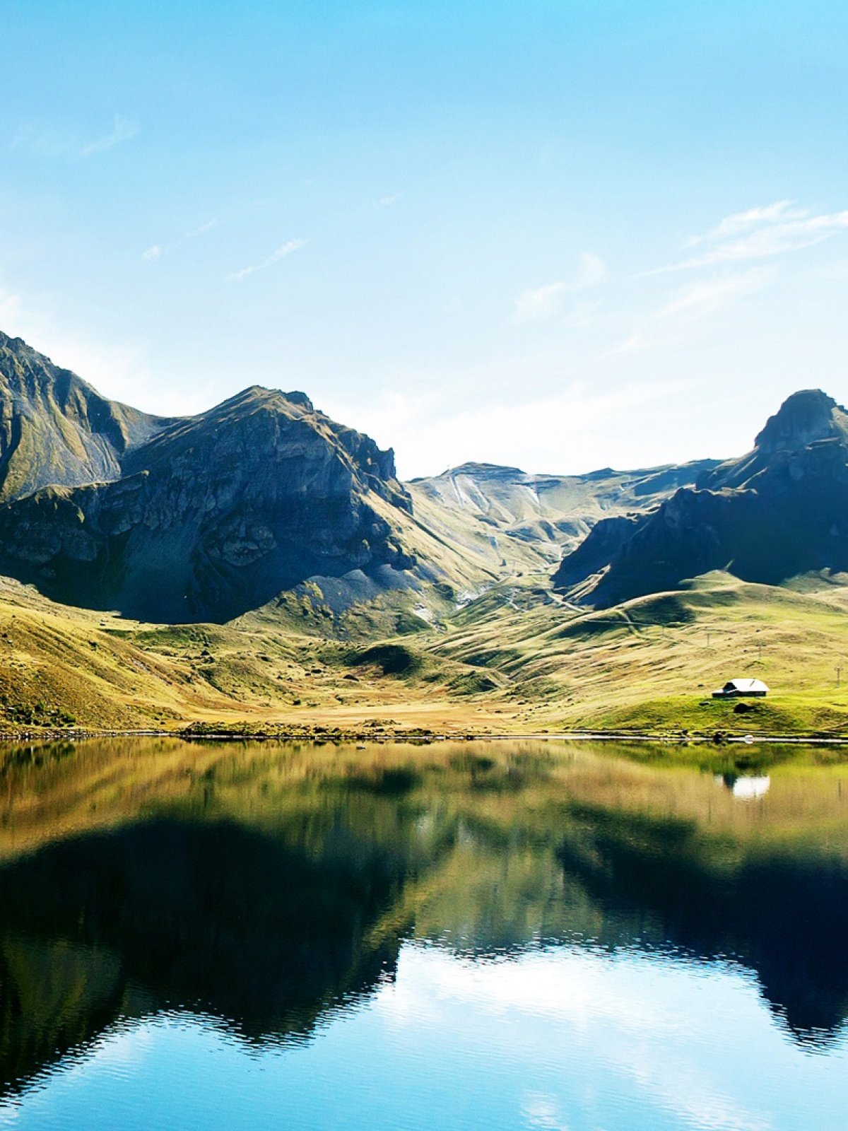 Swiss Alps Lake Mobile Wallpaper