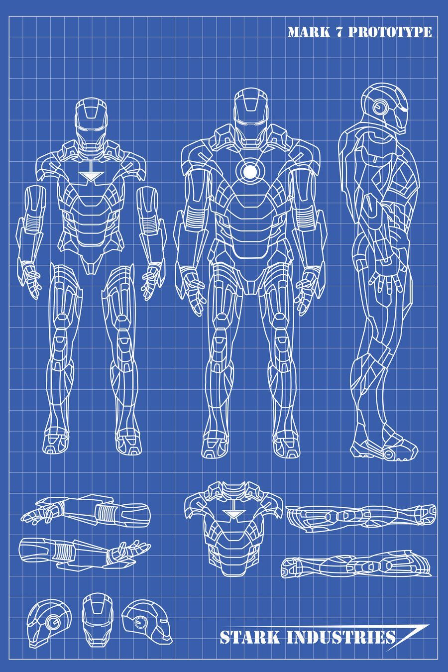 Iron Man Blueprint Wallpaper