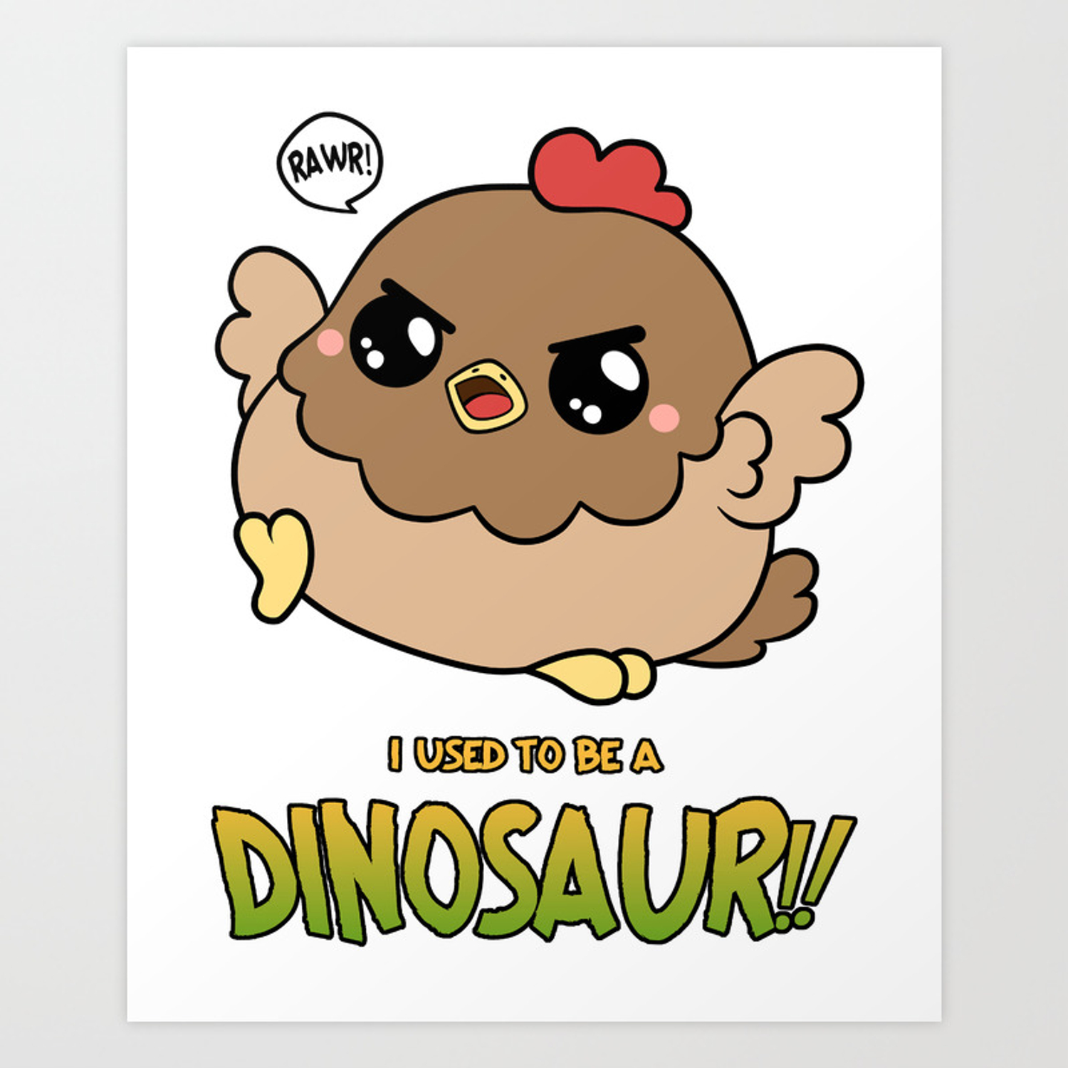 Dino Nuggets Art Print by Windy Woods Designs