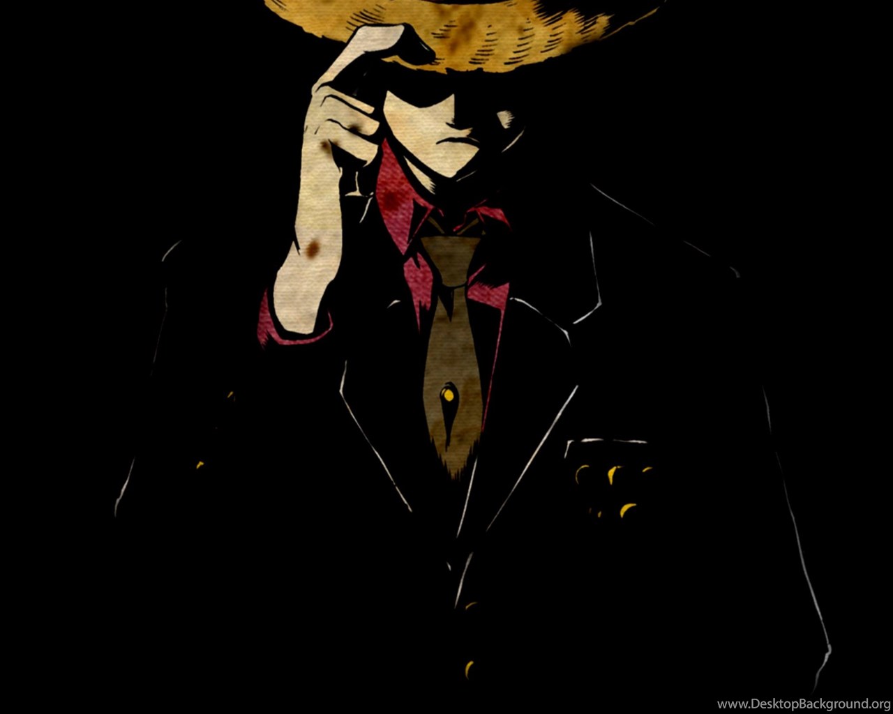 Luffy One Piece iPad 1 & 2 Wallpaper Desktop Background