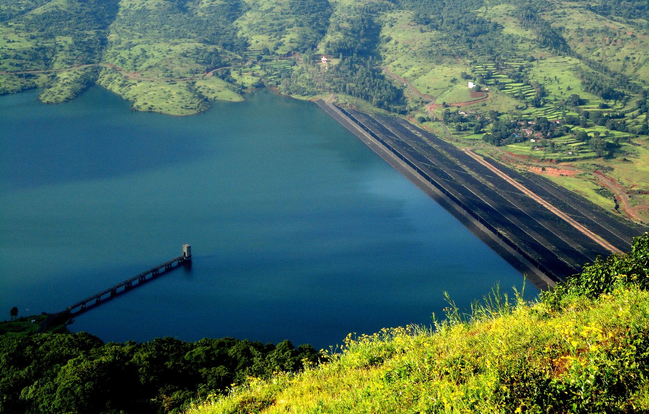 Wallpaper lake, India, panorama, panorama, lake, India, Mahabaleshwar, Mahabaleshwar image for desktop, section пейзажи