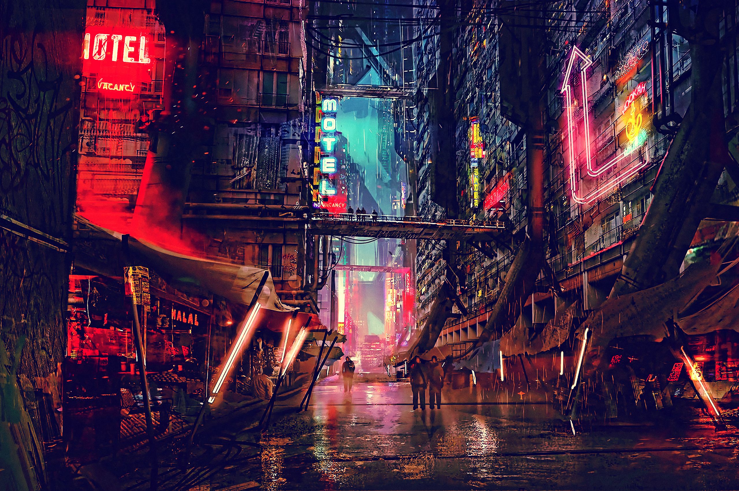 Cyberpunk Pixel Art Wallpaper Free Cyberpunk Pixel Art Background