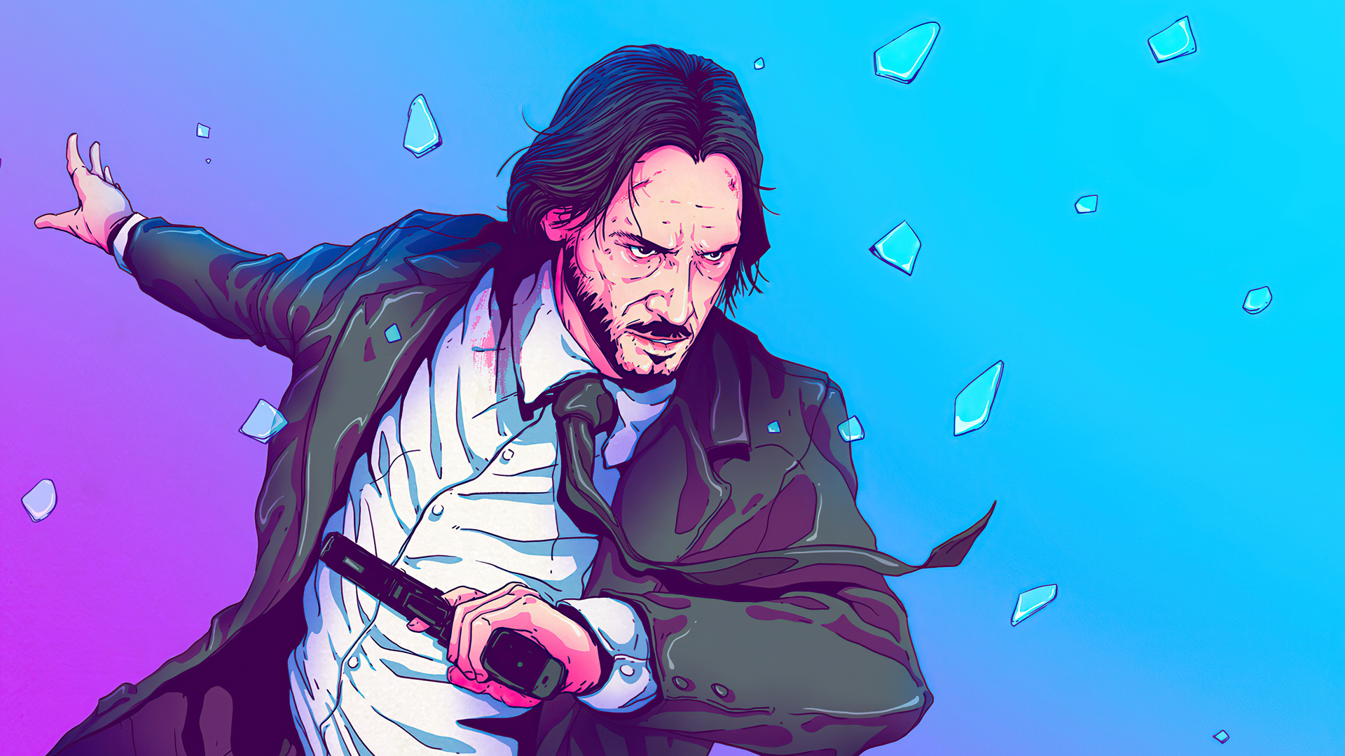 John Wick Sketchy Artwork Laptop Full HD 1080P HD 4k Wallpaper, Image, Background, Photo and Picture