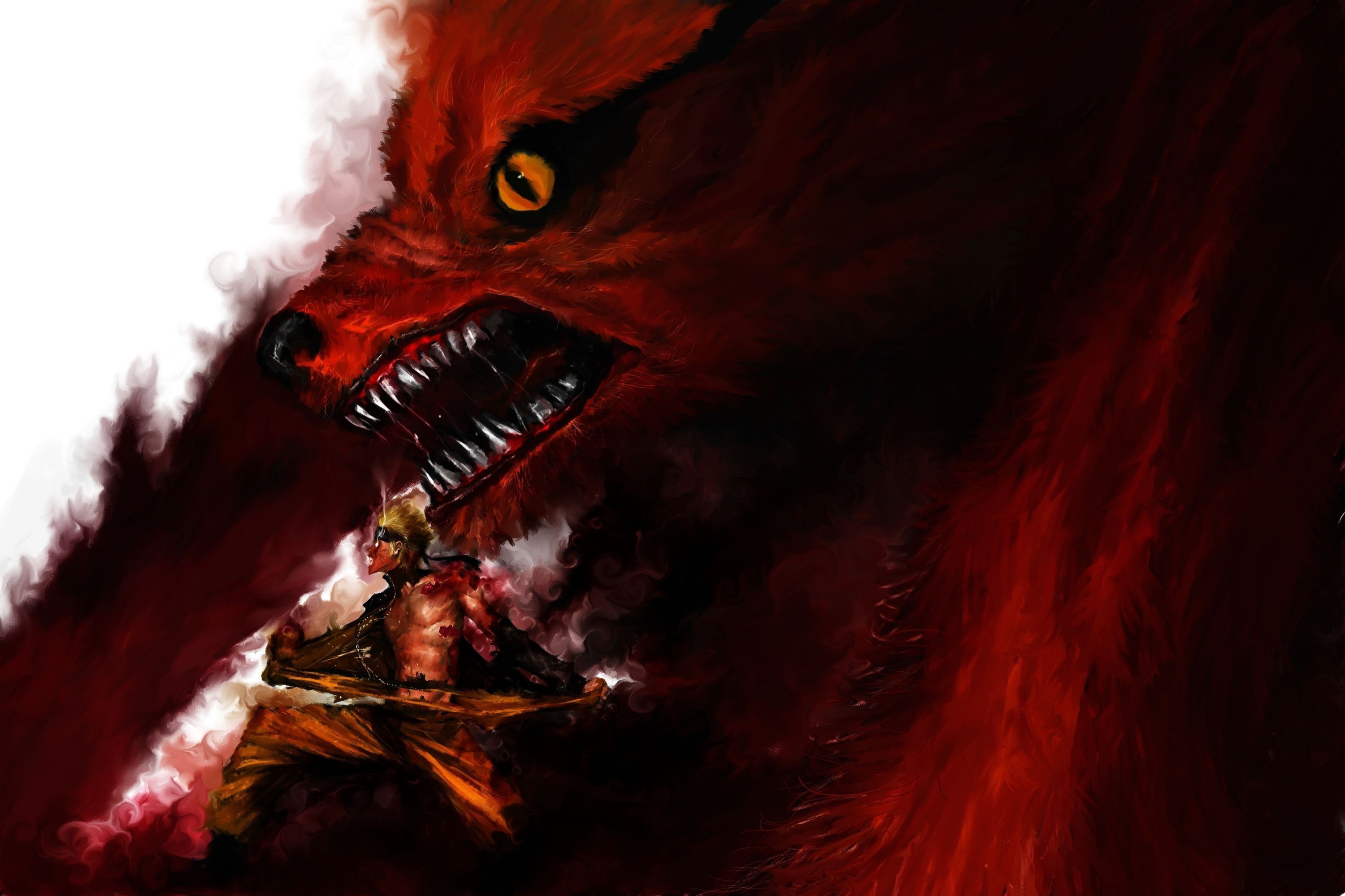 manga, Naruto Shippuuden, anime, Uzumaki Naruto, Kyuubi (3000x2000px) on Wallls.com