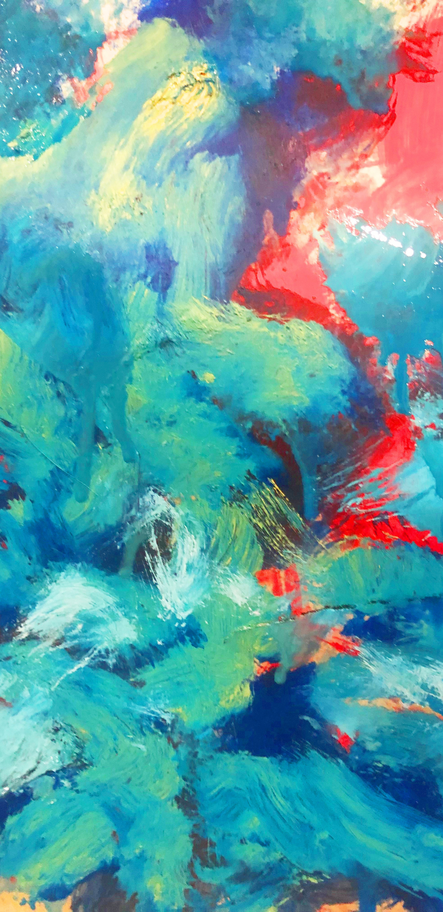 Download Blue themed artwork, marks, watercolor, art wallpaper, 1440x2960, Samsung Galaxy S8, Samsung Galaxy S8 Plus