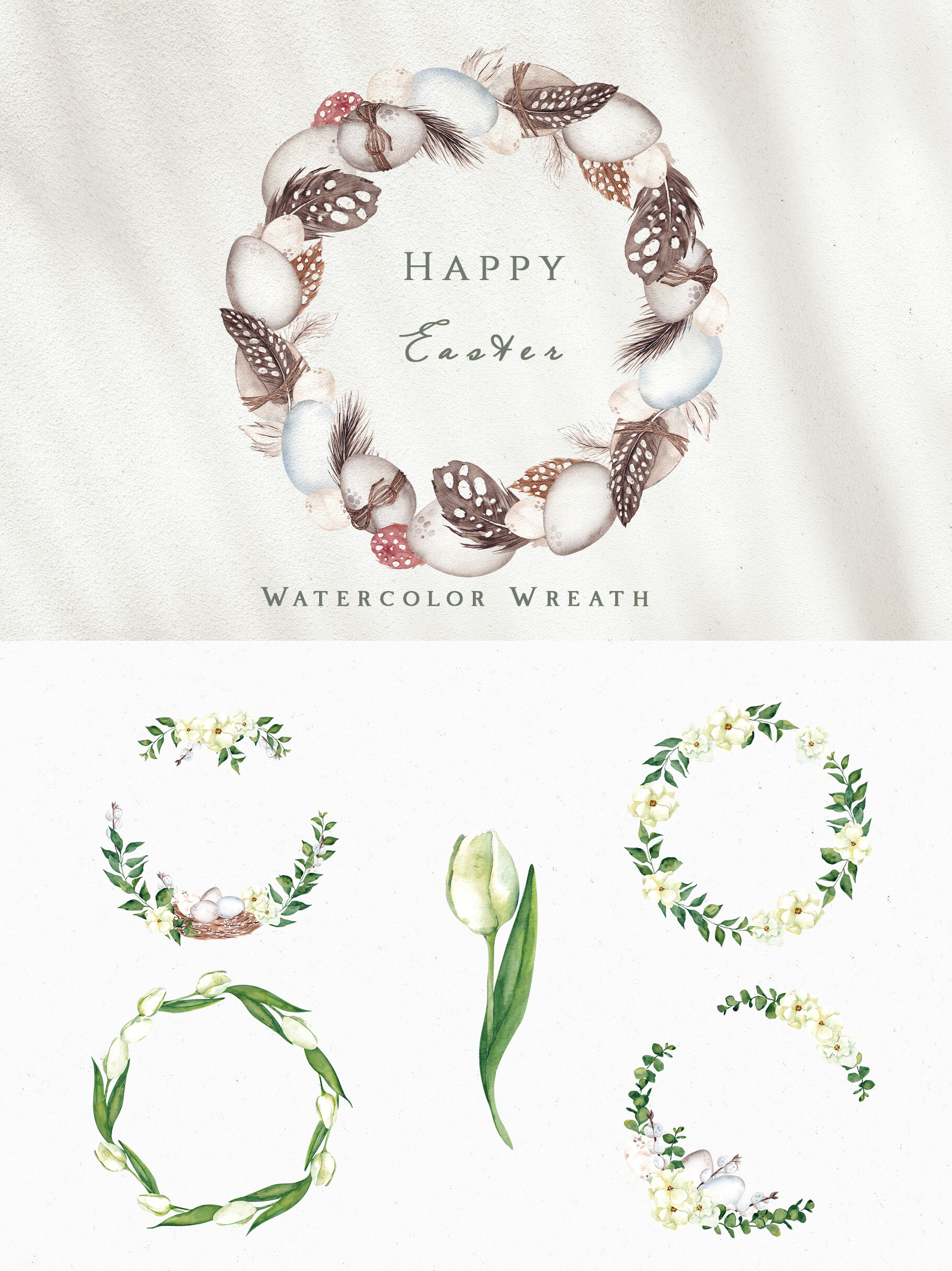 Easter. Watercolor Boho collection By ma_i_vi
