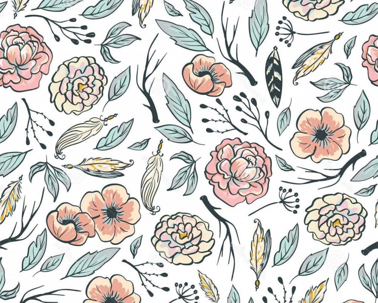 Free download Boho Floral Vector SOIDERGI [1560x1668] for your Desktop, Mobile & Tablet. Explore Bohemian Feathers Wallpaper. Bohemian Feathers Wallpaper, Bohemian Background, Bohemian Wallpaper