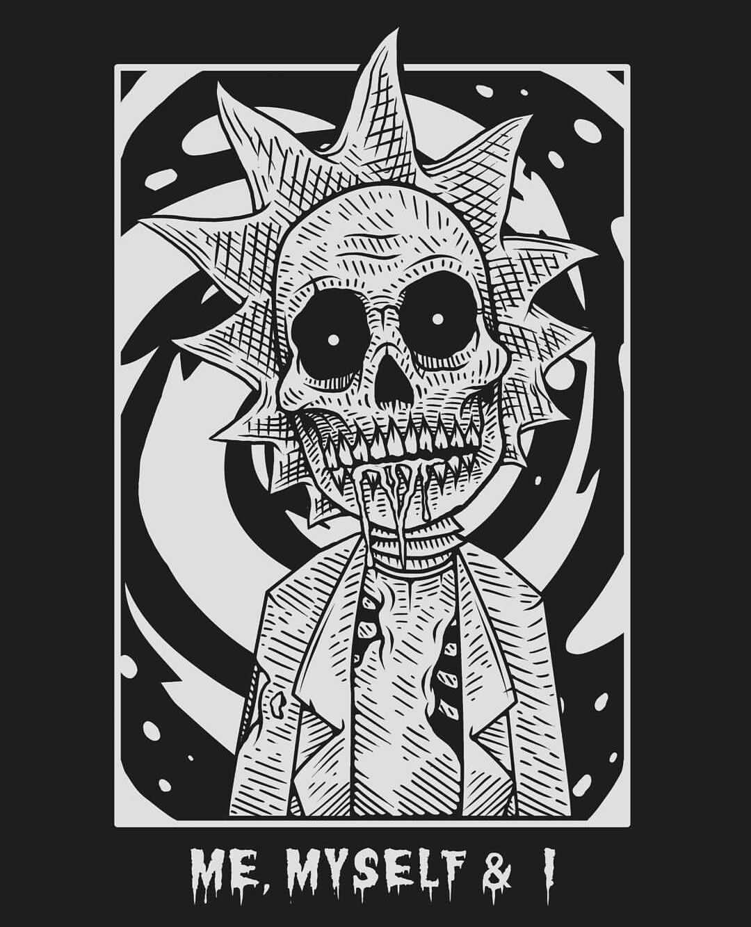 Black And White Rick And Morty Wallpaper