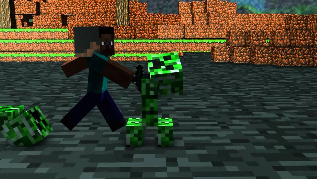 Minecraft Fight Wallpaper