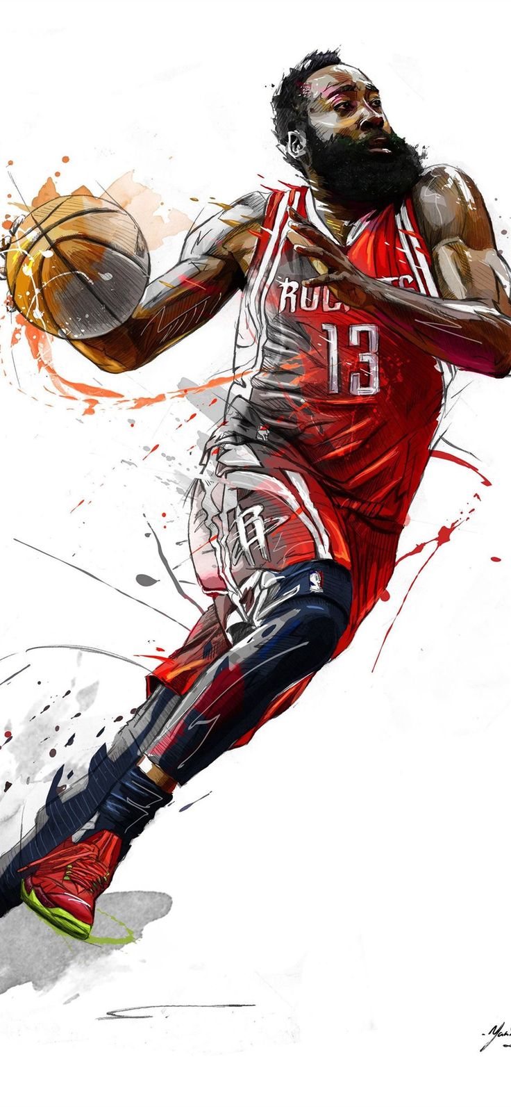 James Harden 5k Art Sony Xperia X XZ Z5 Premium HD. #JamesHarden #SportCelebrity #BasketballCelebrity #UnitedStat. James harden, Nba basketball art, Nba artwork