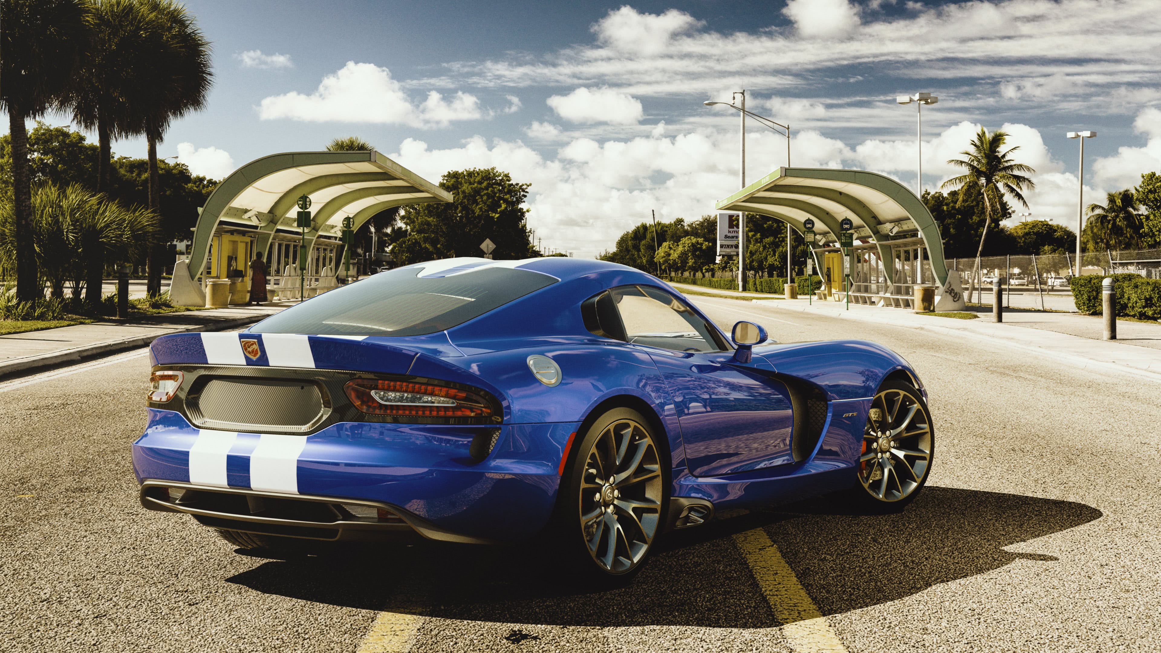 Blue Dodge Viper GTS UHD 4K Wallpaper
