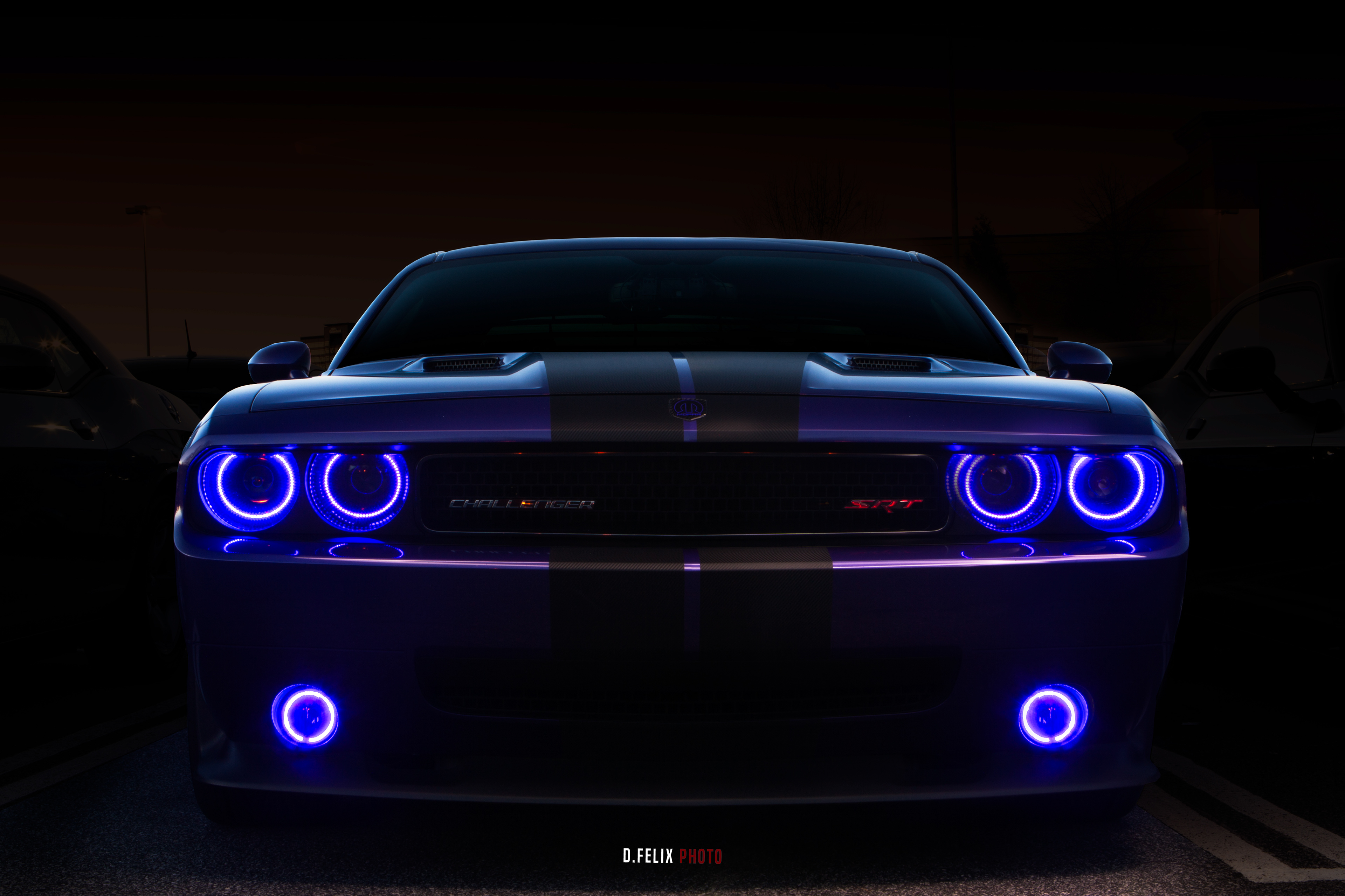 dodge challenger wallpaper, land vehicle, car, blue, vehicle, automotive lighting, headlamp, black, light, muscle car, automotive design