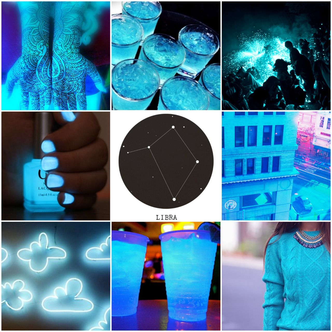 aesthetics • zodiac • neon • libra • blue. Magical girl aesthetic, Zodiac sign fashion, Zodiac sagittarius