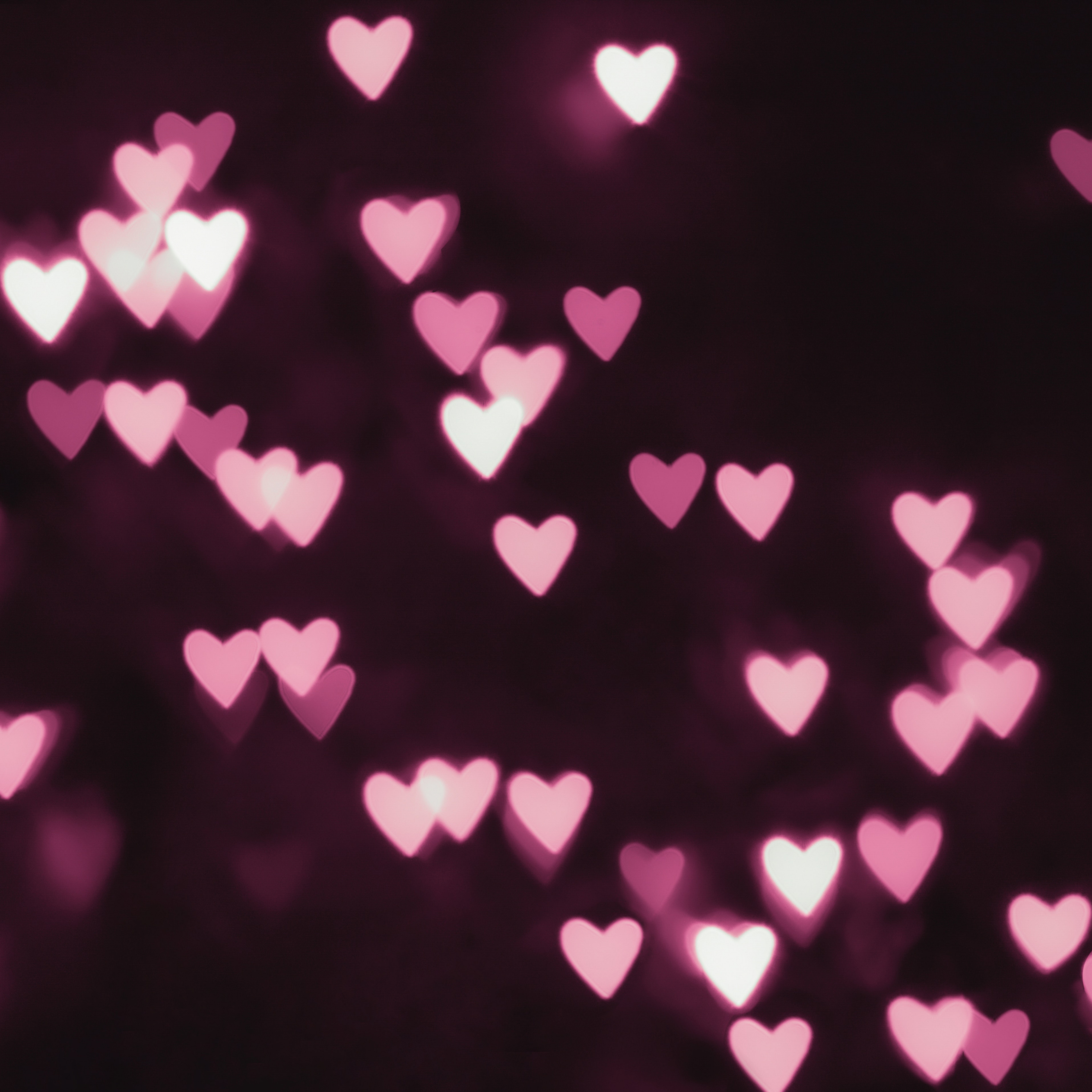 Download Bokeh, pink hearts wallpaper, 2932x iPad Pro Retina