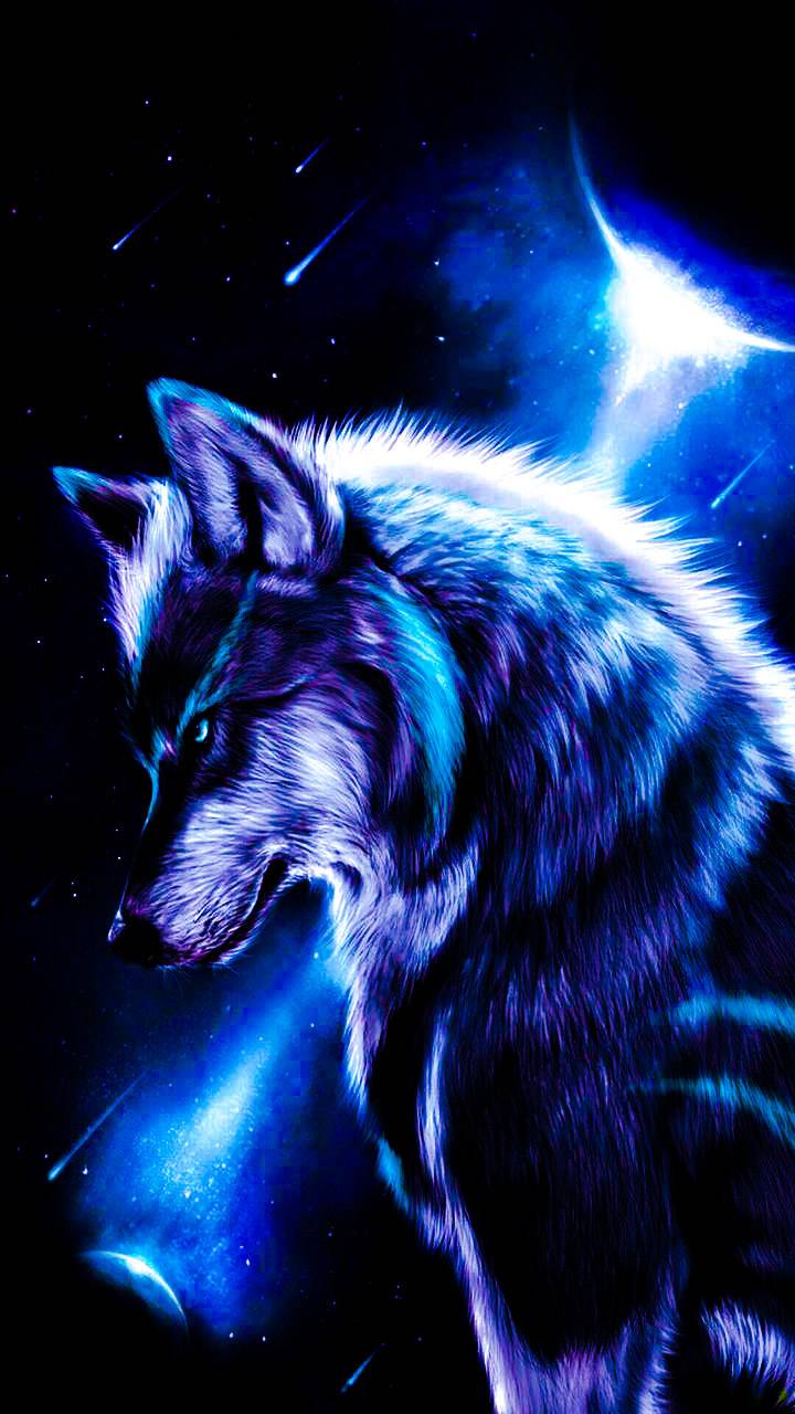 Neon Blue Wolf Wallpaper Free Neon Blue Wolf Background