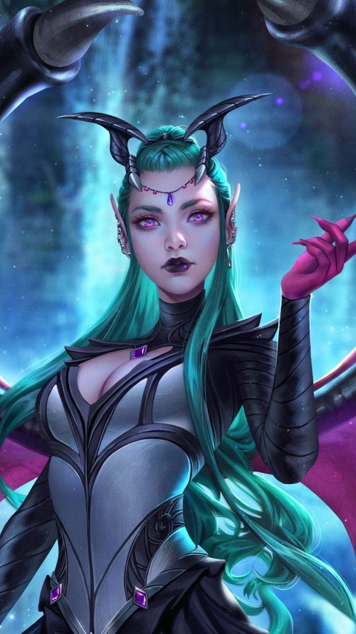 Fantasy, girl witch, outdoor, art, 720x1280 wallpaper. Fantasy girl, Fantasy art women, Dark fantasy art