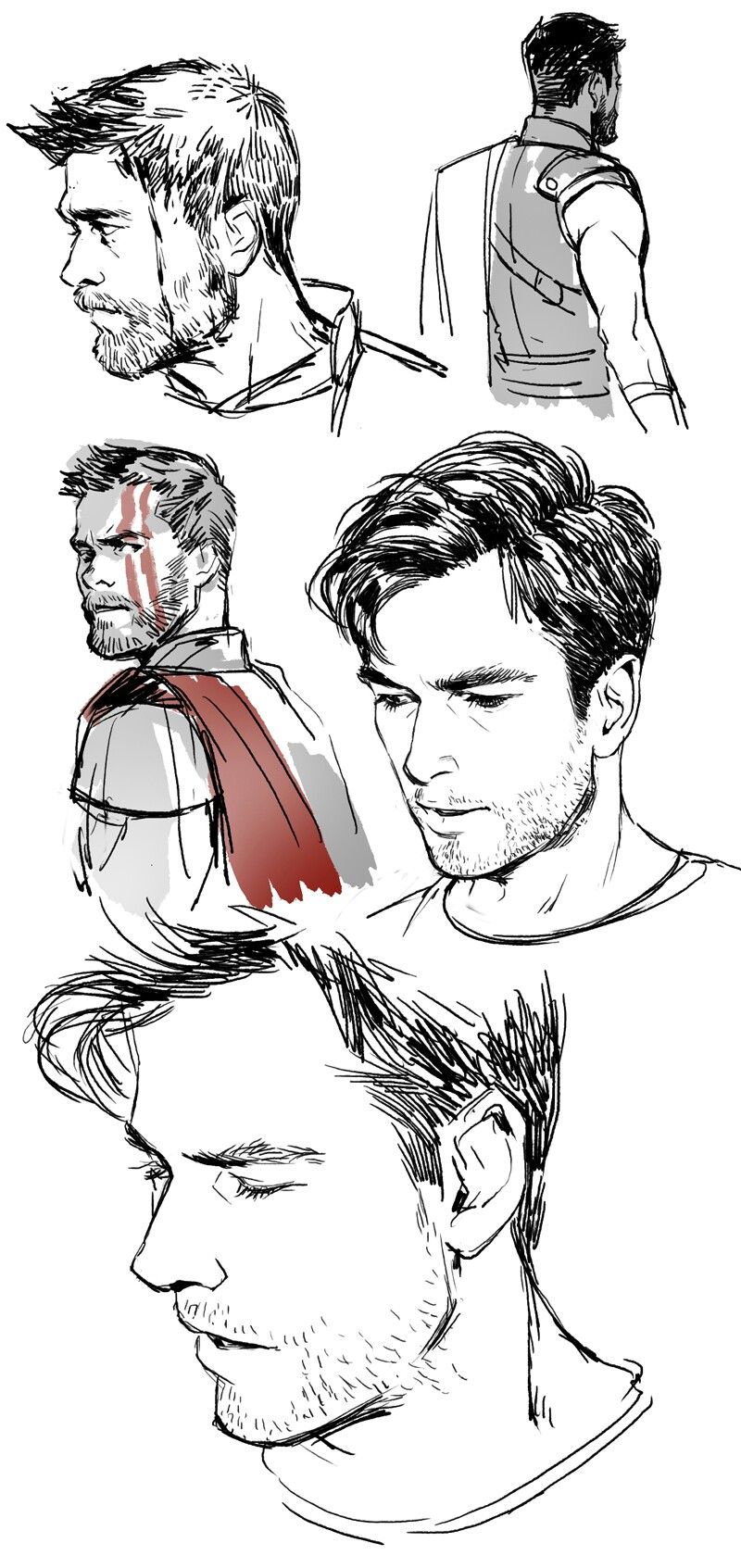 Thor / Chris Hemsworth by Coralliu. Thor drawing, Marvel comics wallpaper, Marvel fan art