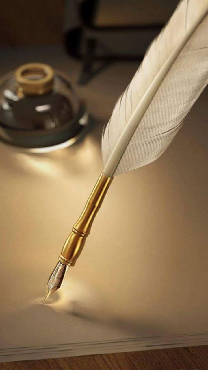How luxury is this? Gold feather pen. Best tool for your calligraphy art. Samsung wallpaper, Samsung galaxy wallpaper, Galaxy wallpaper