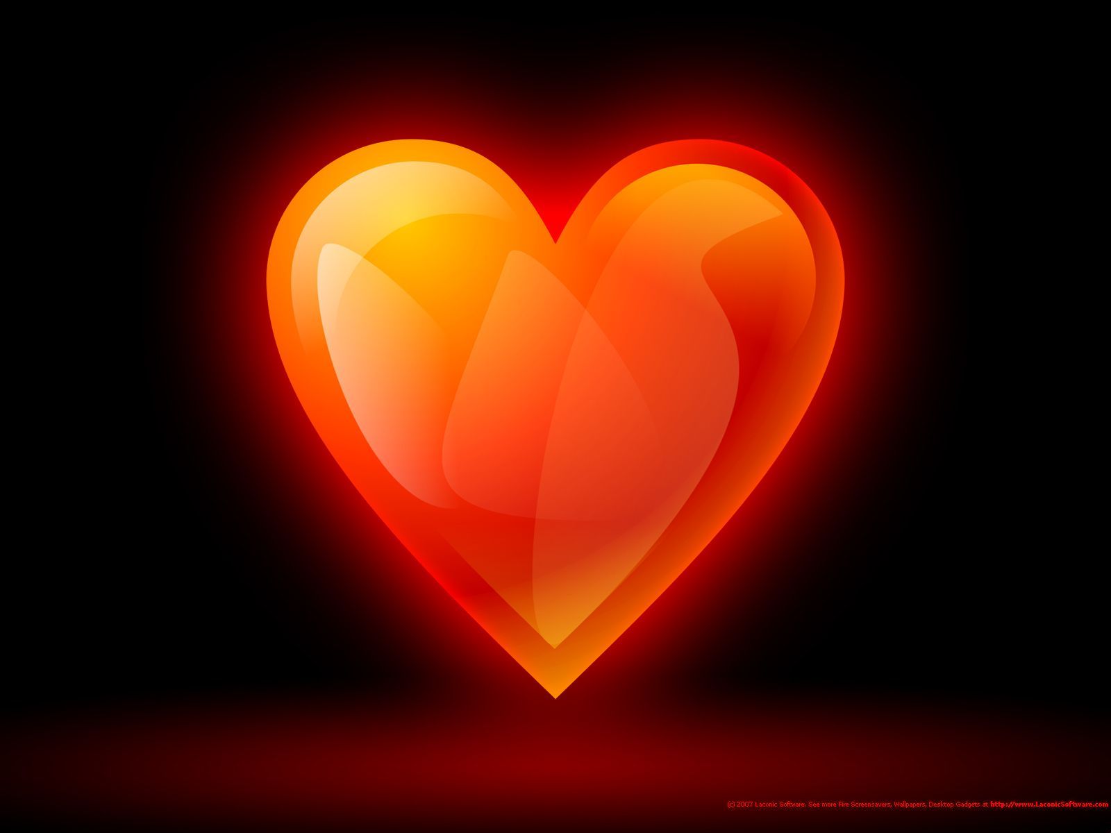 Free Orange and Yellow Heart Wallpaper Background Image