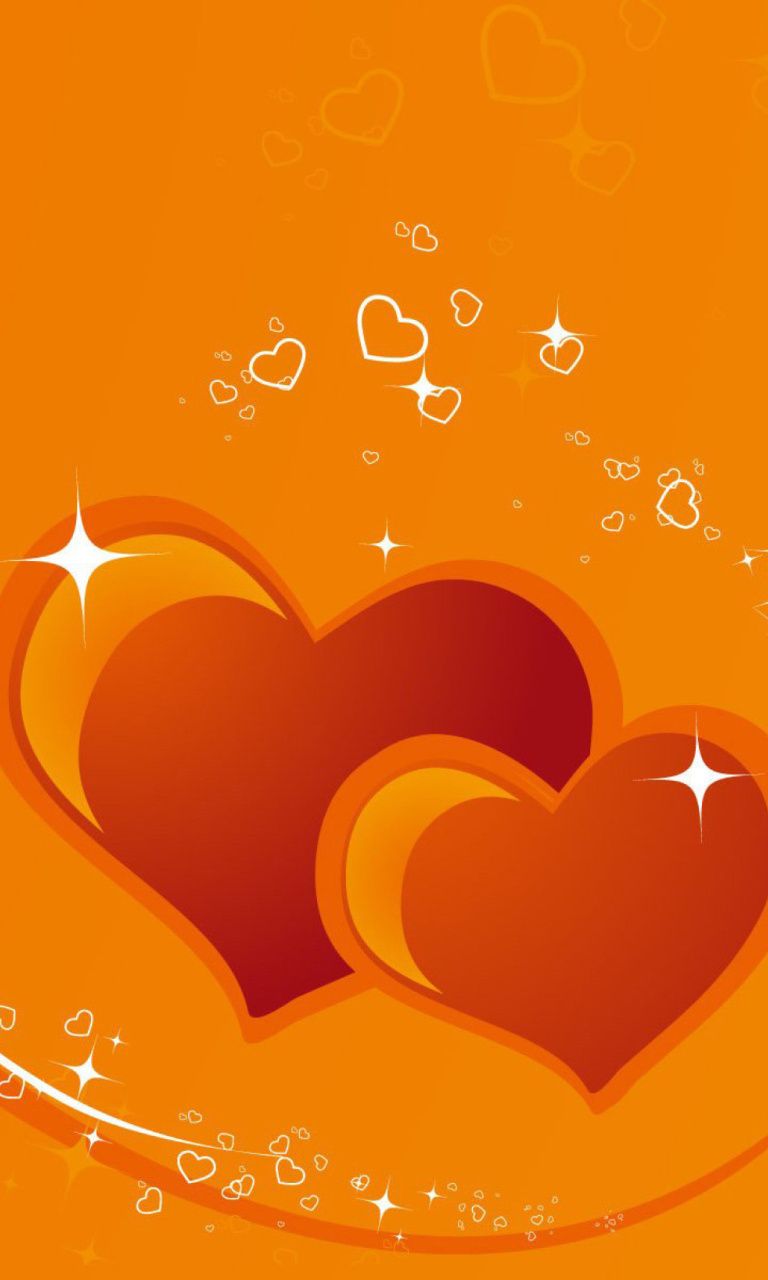 Orange Hearts screenshot. Heart wallpaper, Wallpaper, Orange wallpaper