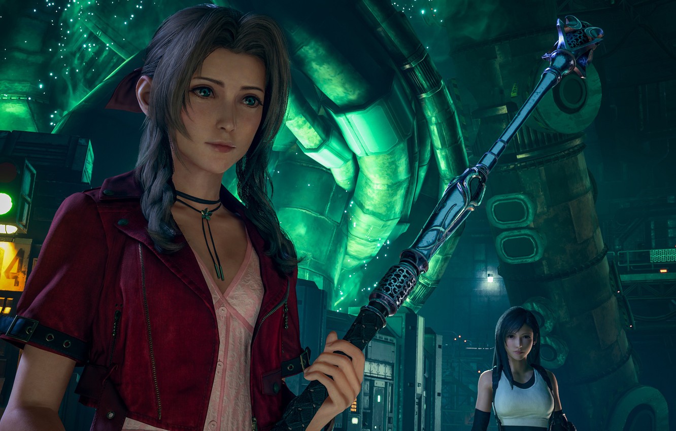 Final Fantasy VII Remake Aerith Artwork Wallpaper  Cat with Monocle