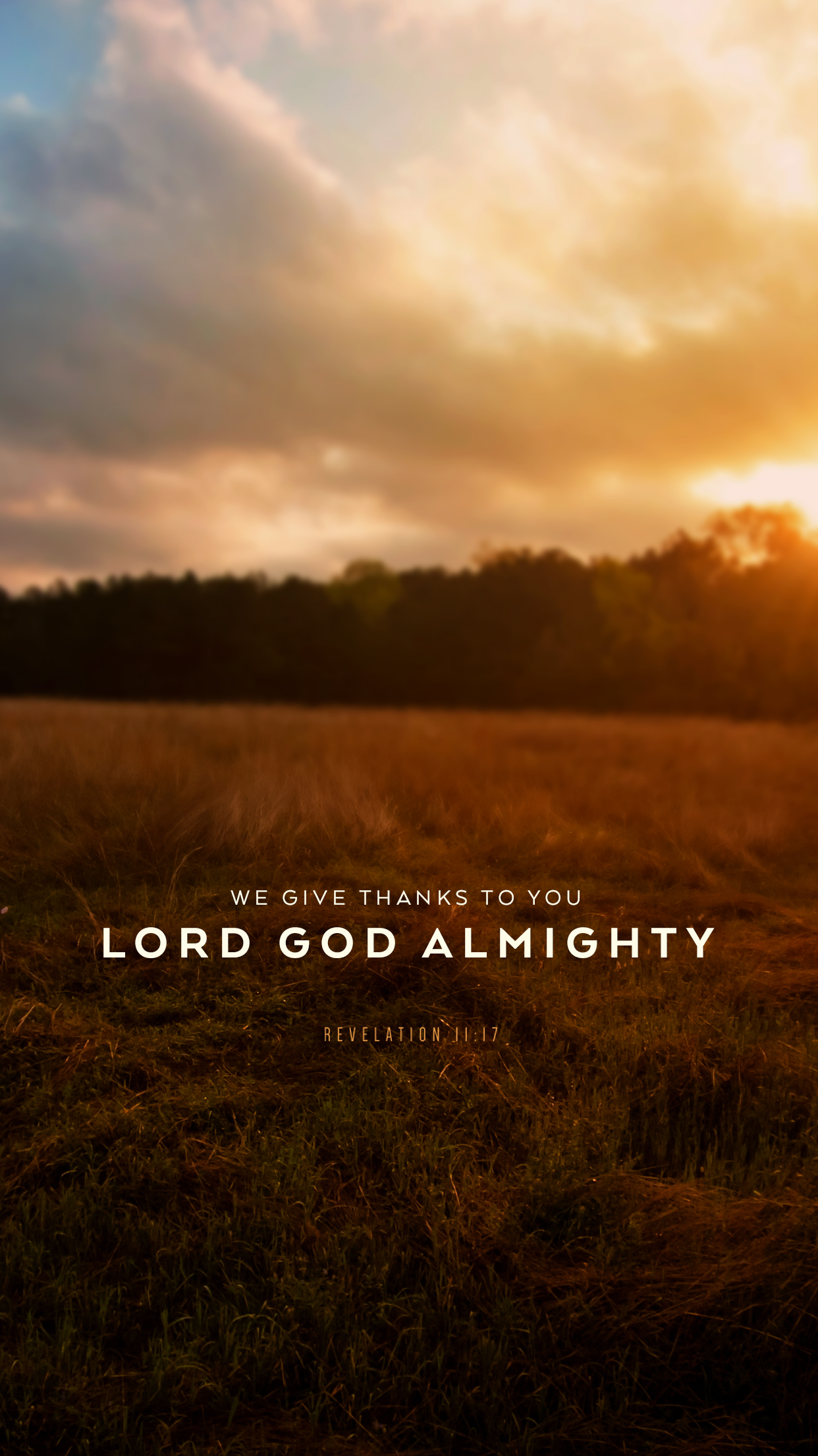 Wednesday Wallpaper: We Give Thanks to You, Lord God Almighty