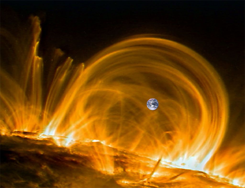 Fountains of Fire and Earth. Space image, Sky image, Fountains