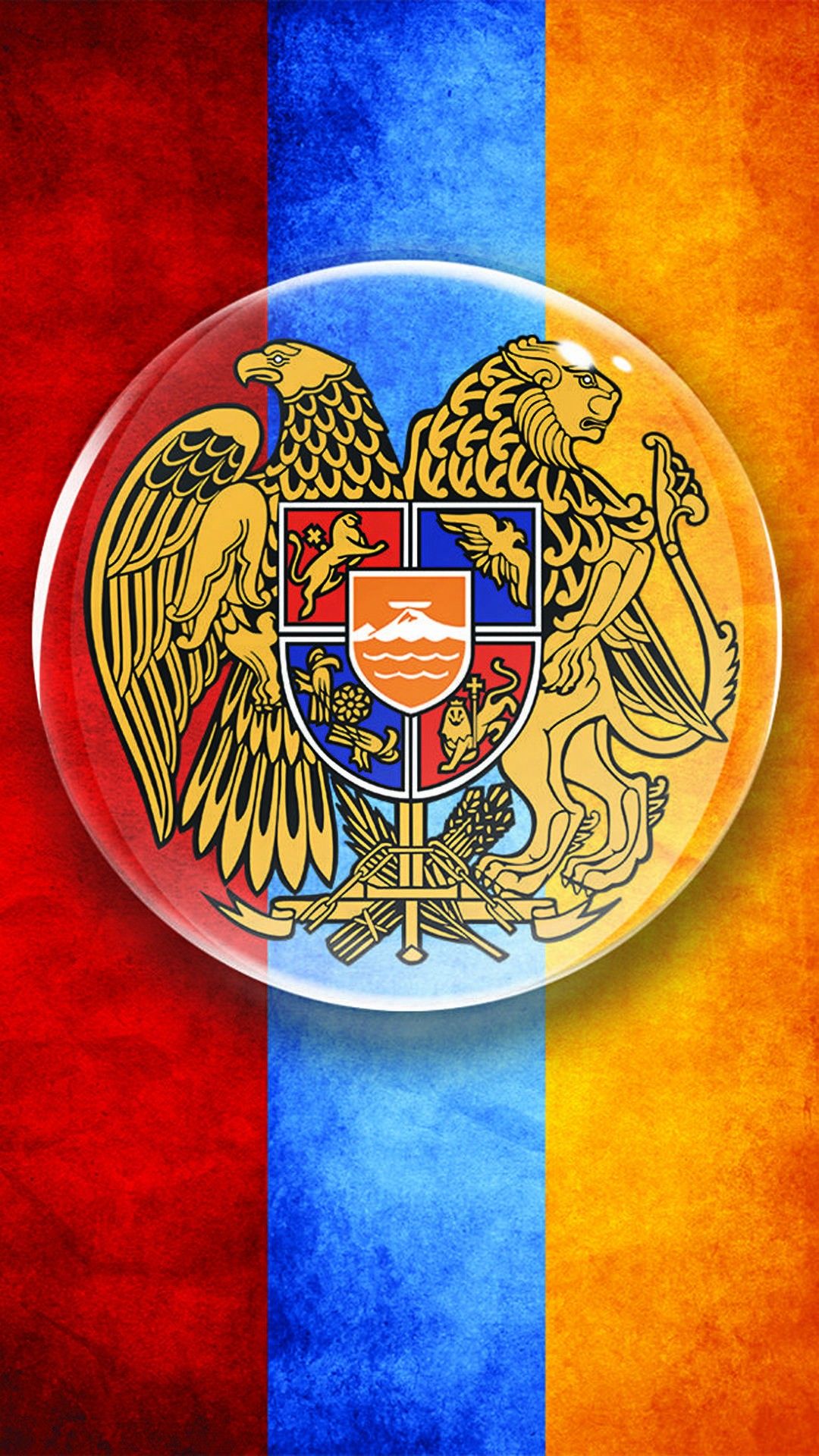 Armenian flag, symbol, round. Armenian flag, Armenia, Armenia flag