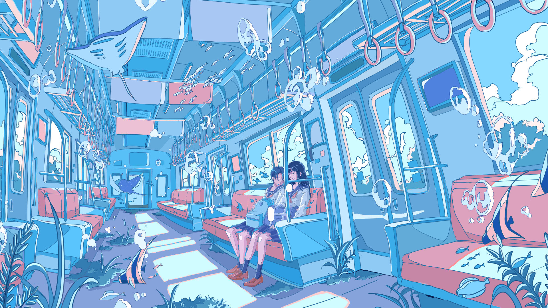 submerged train , but it's A E S T H E T I C (1920x1080)