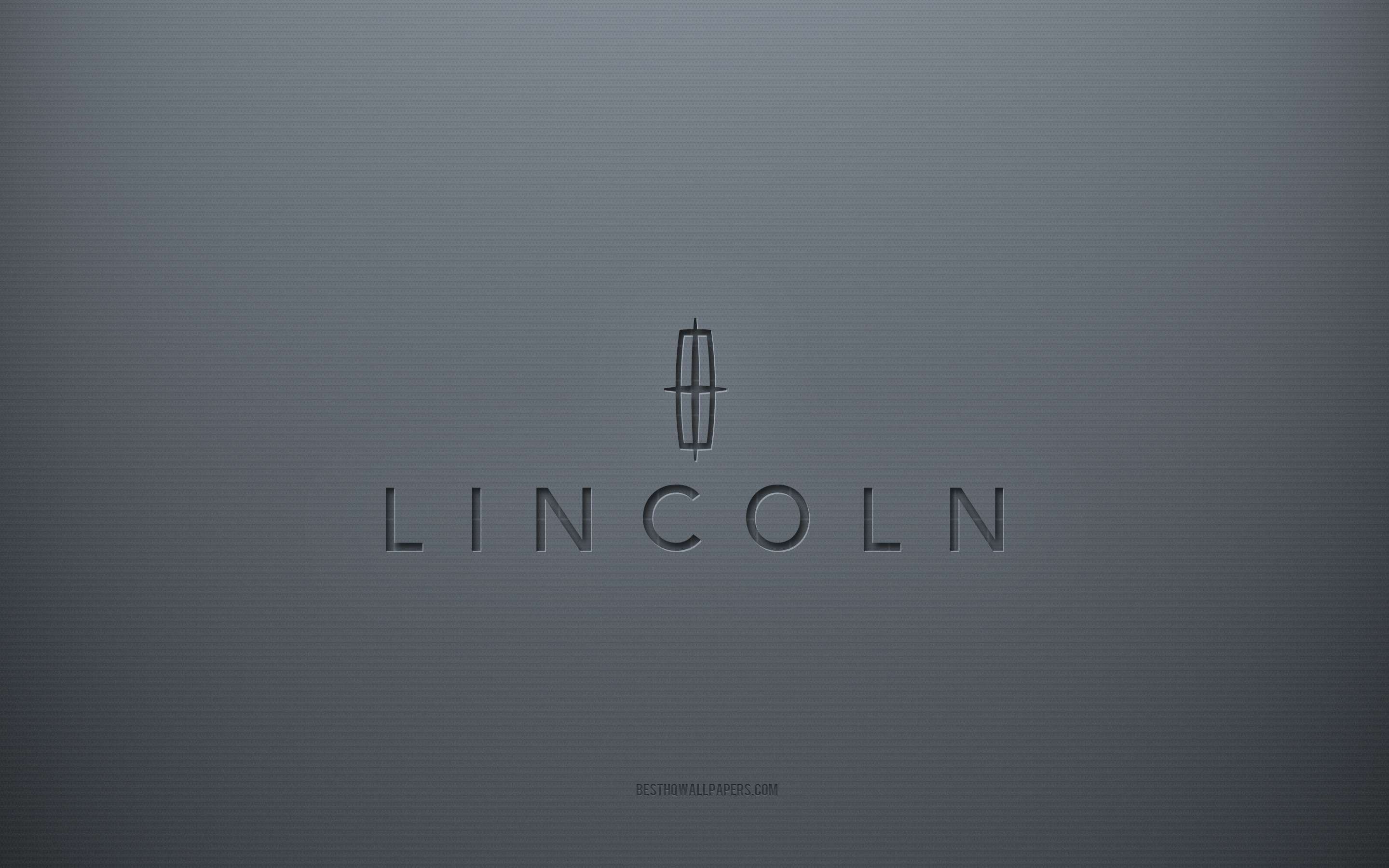 Download wallpaper Lincoln logo, gray creative background, Lincoln emblem, gray paper texture, Lincoln, gray background, Lincoln 3D logo for desktop with resolution 2880x1800. High Quality HD picture wallpaper