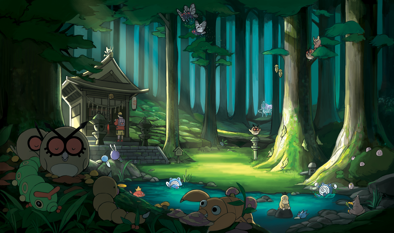 dunesand: “ my full piece for the i had a blast with so many talented artists! ilex forest. Cool pokemon wallpaper, Pokemon image, Pokemon rpg