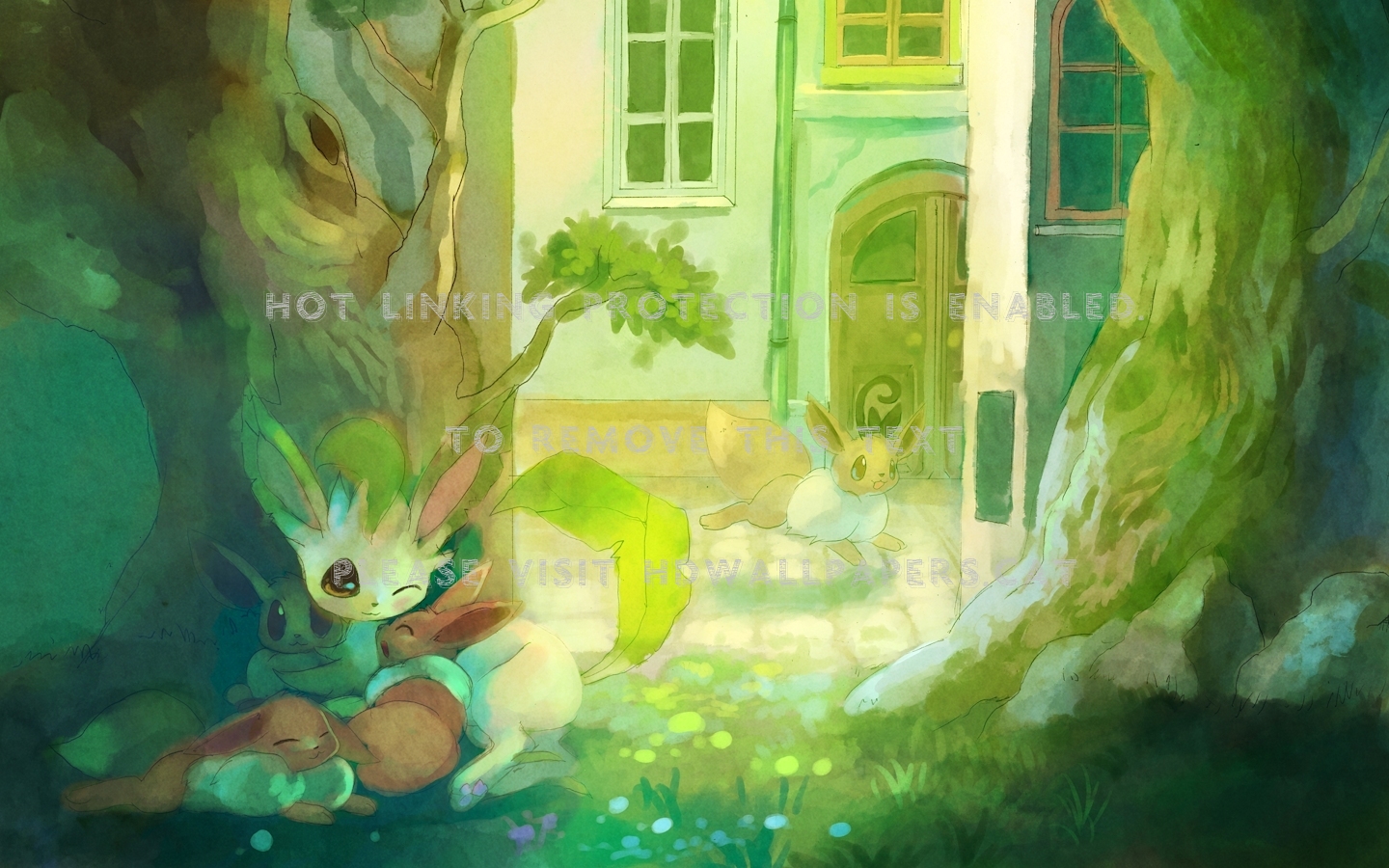 pokemon cute happy forest manga evee sweet