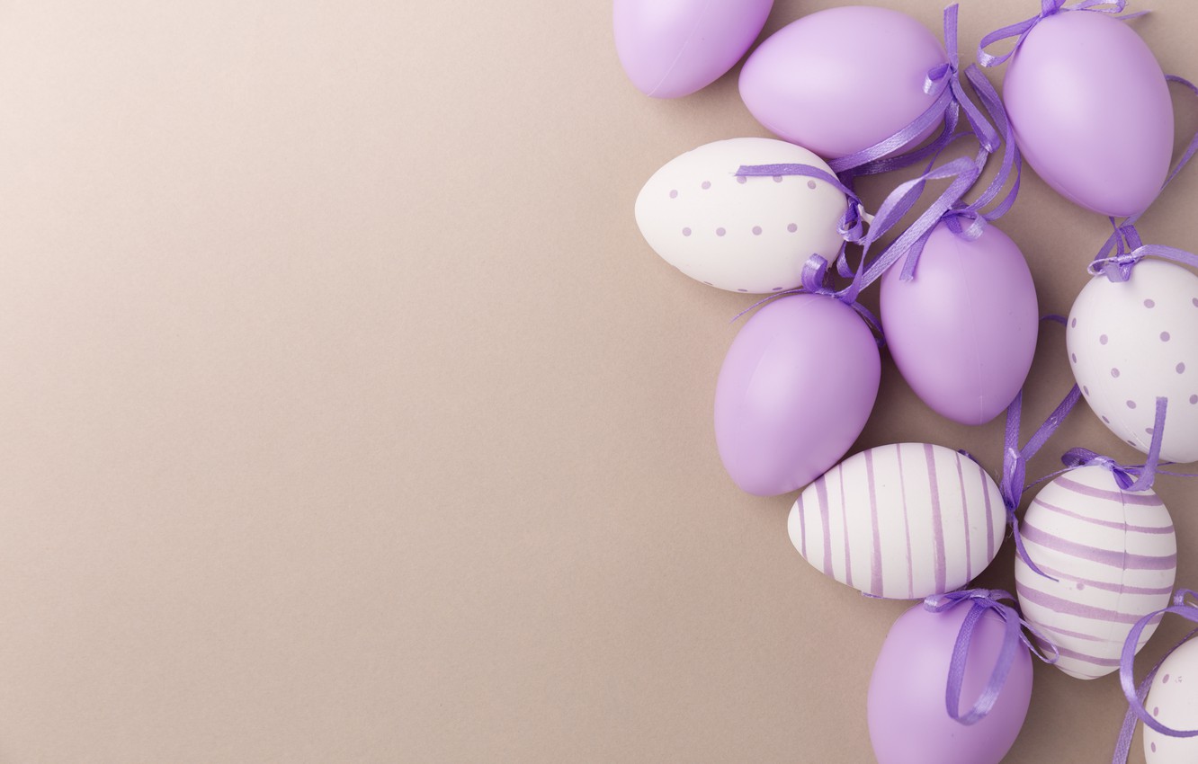 Wallpaper purple, eggs, Easter, Holiday image for desktop, section праздники