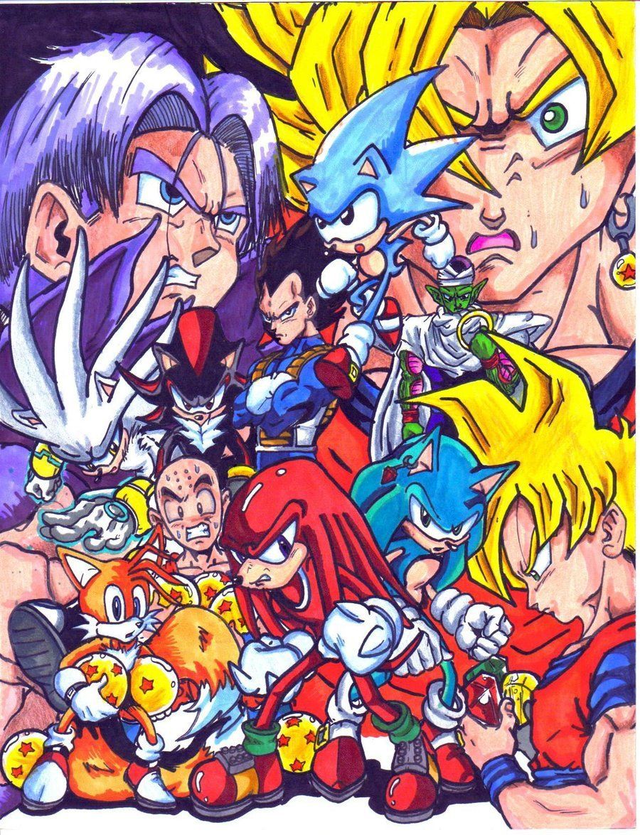 Sonic Vs Goku Art
