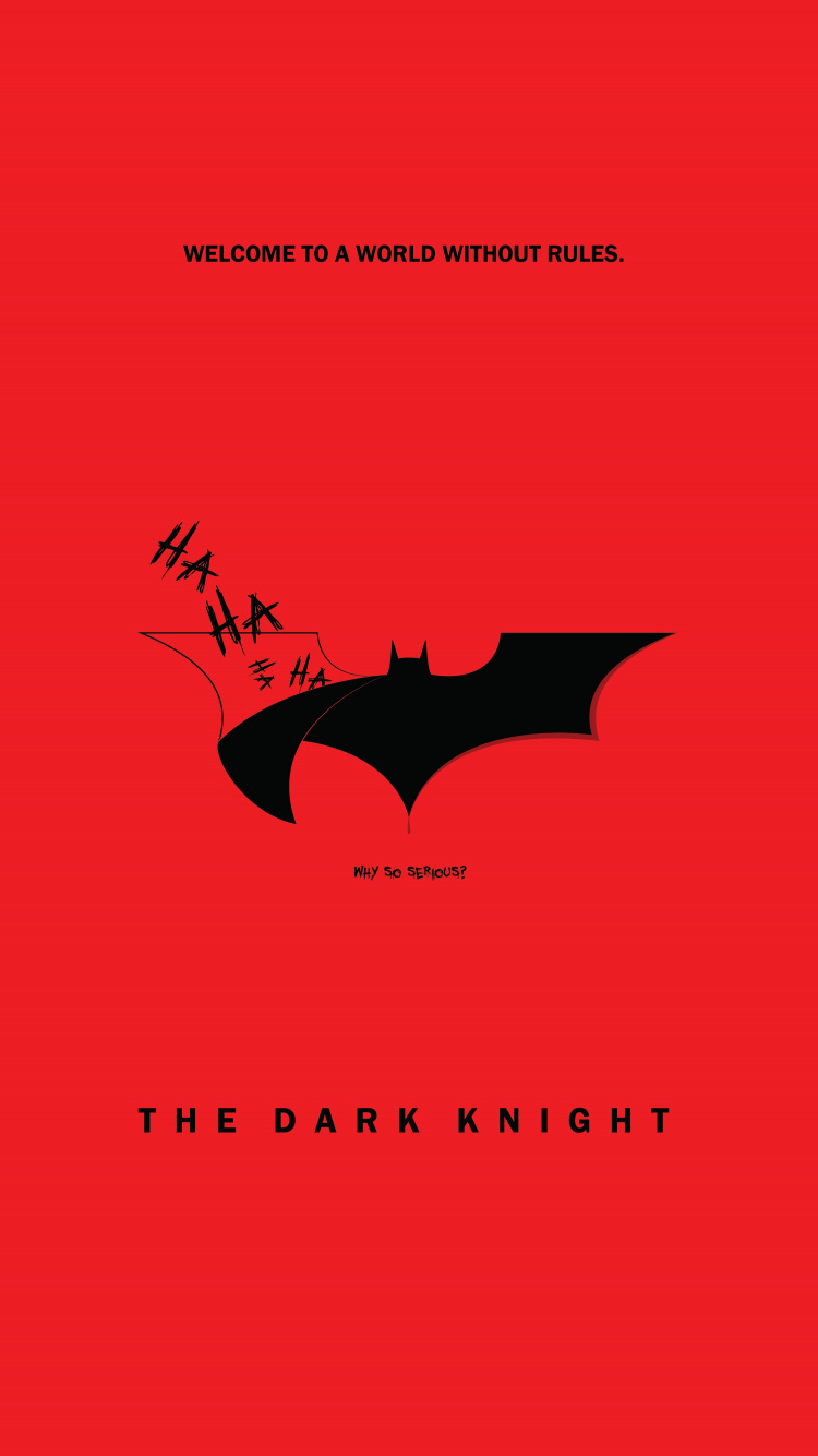 Download Batman, The dark knight, why so serious, funny, minimal wallpaper, 750x iphone iPhone 8