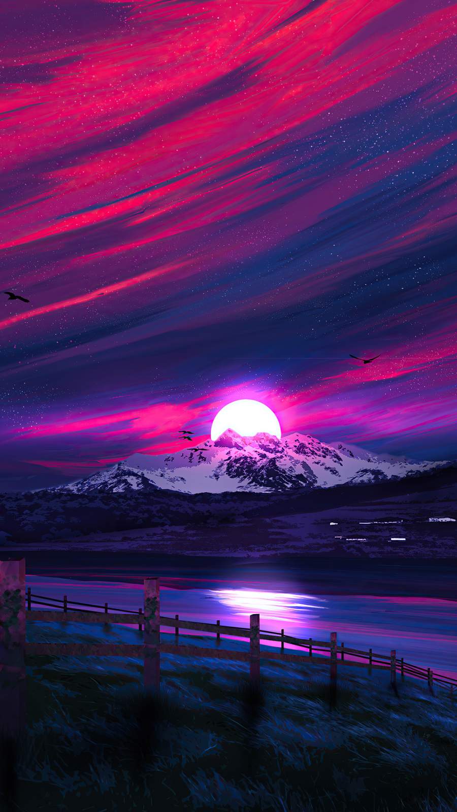 Landscape Sunrise 4K Wallpaper, iPhone Wallpaper