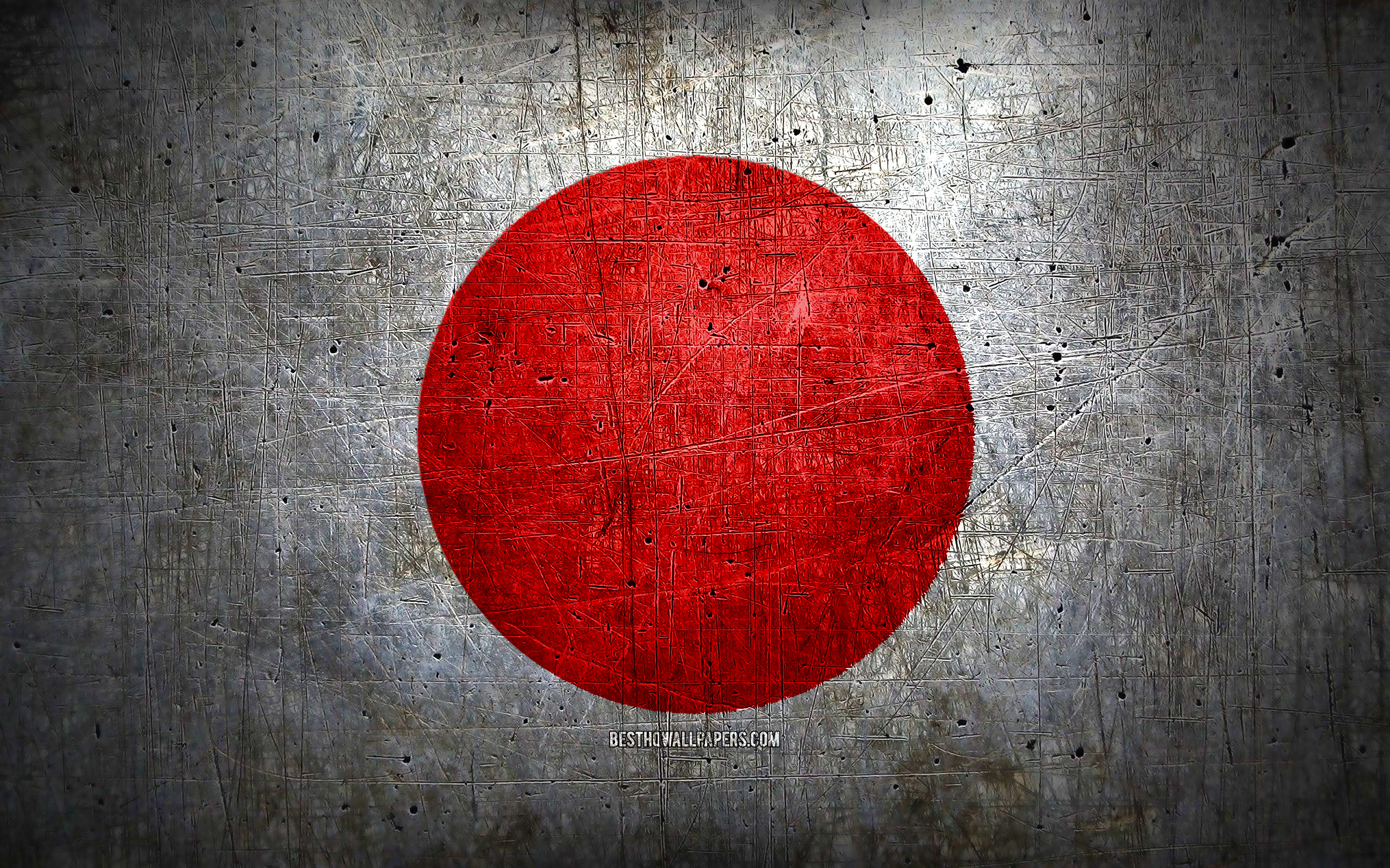 Download wallpaper Japanese metal flag, grunge art, asian countries, Day of Japan, national symbols, Japan flag, metal flags, Flag of Japan, Asia, Japanese flag, Japan for desktop with resolution 2880x1800. High Quality