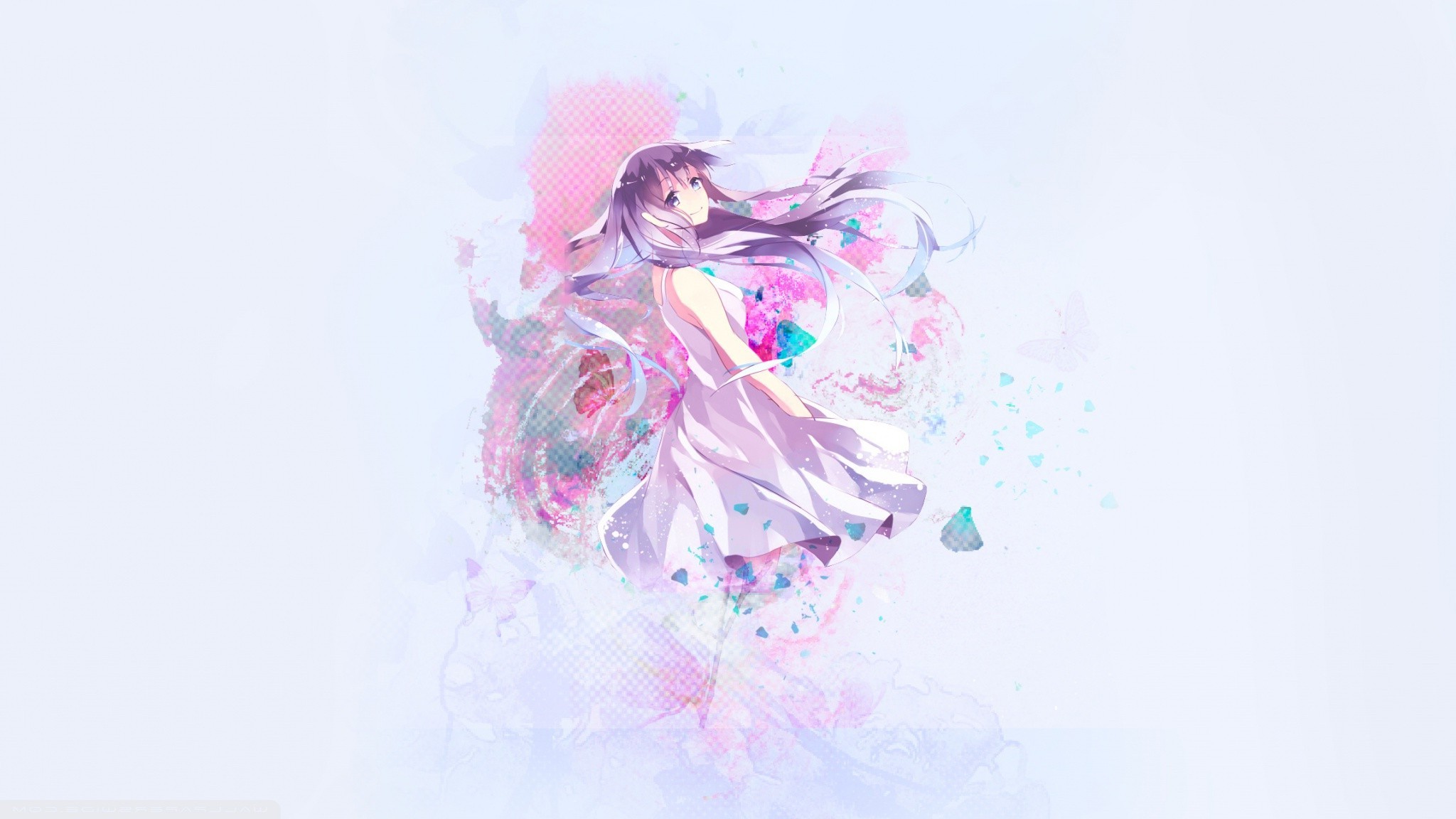 anime Girls, Purple, Original Characters Wallpaper HD / Desktop and Mobile Background