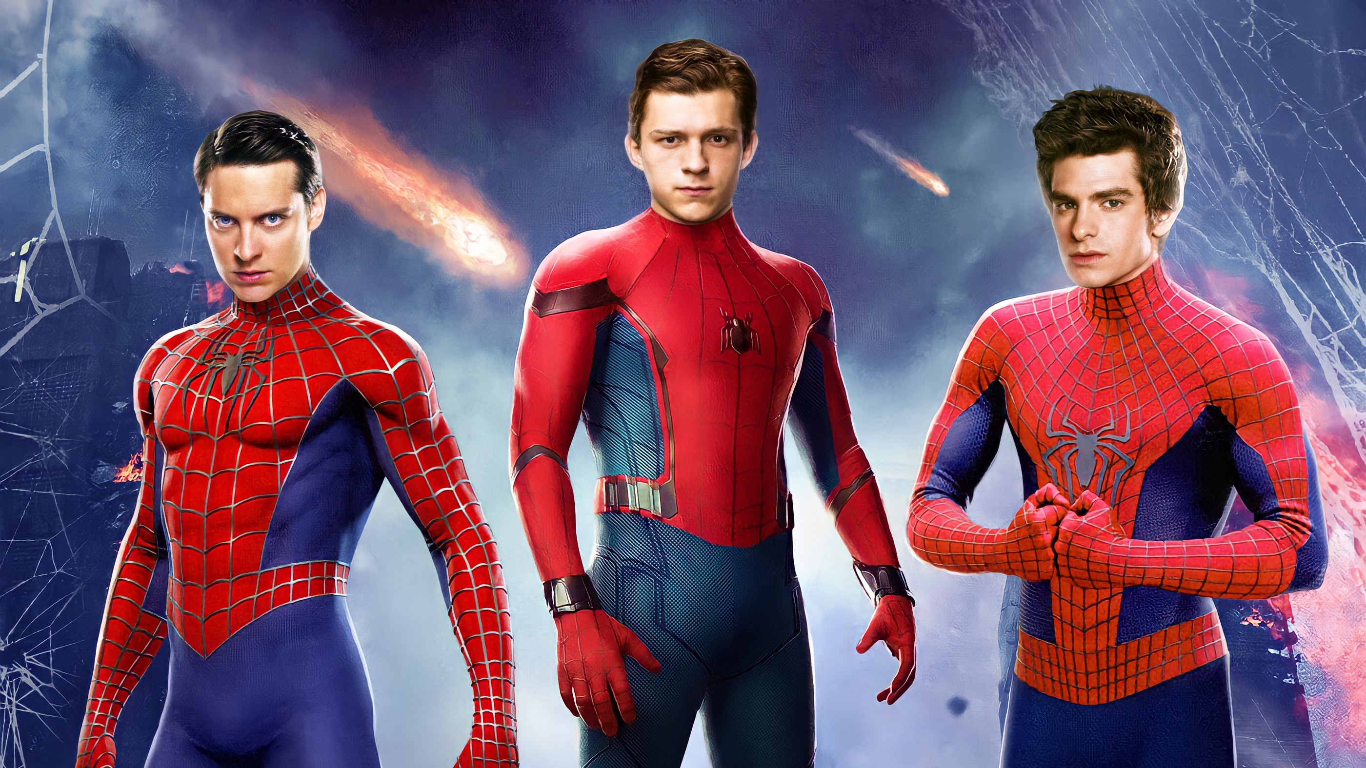Tobey Maguire HD Wallpaper, Tom Holland, Spider Man, Tobey Maguire, Peter Parker, Andrew Garfield, Superhero HD Wallpaper