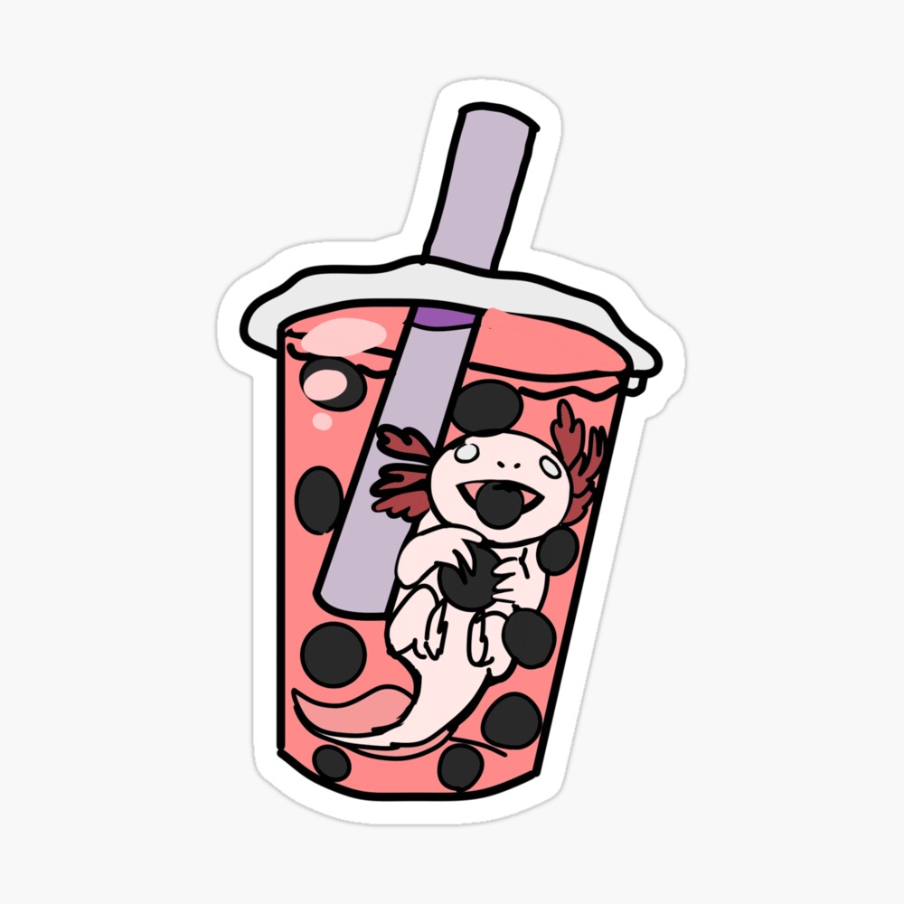 Boba tea axolotl Canvas Print
