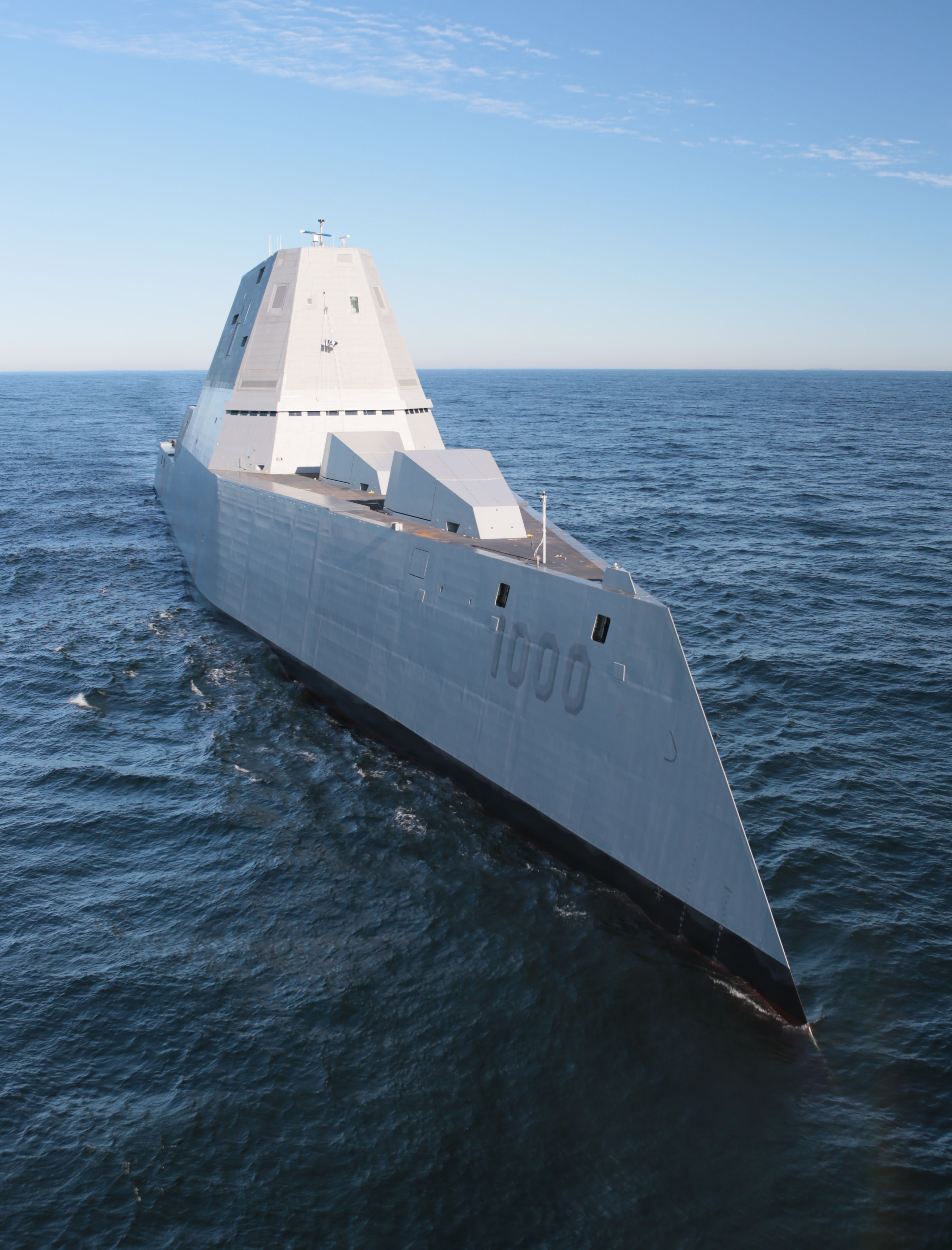 Massive stealth destroyer Zumwalt joins the Navy